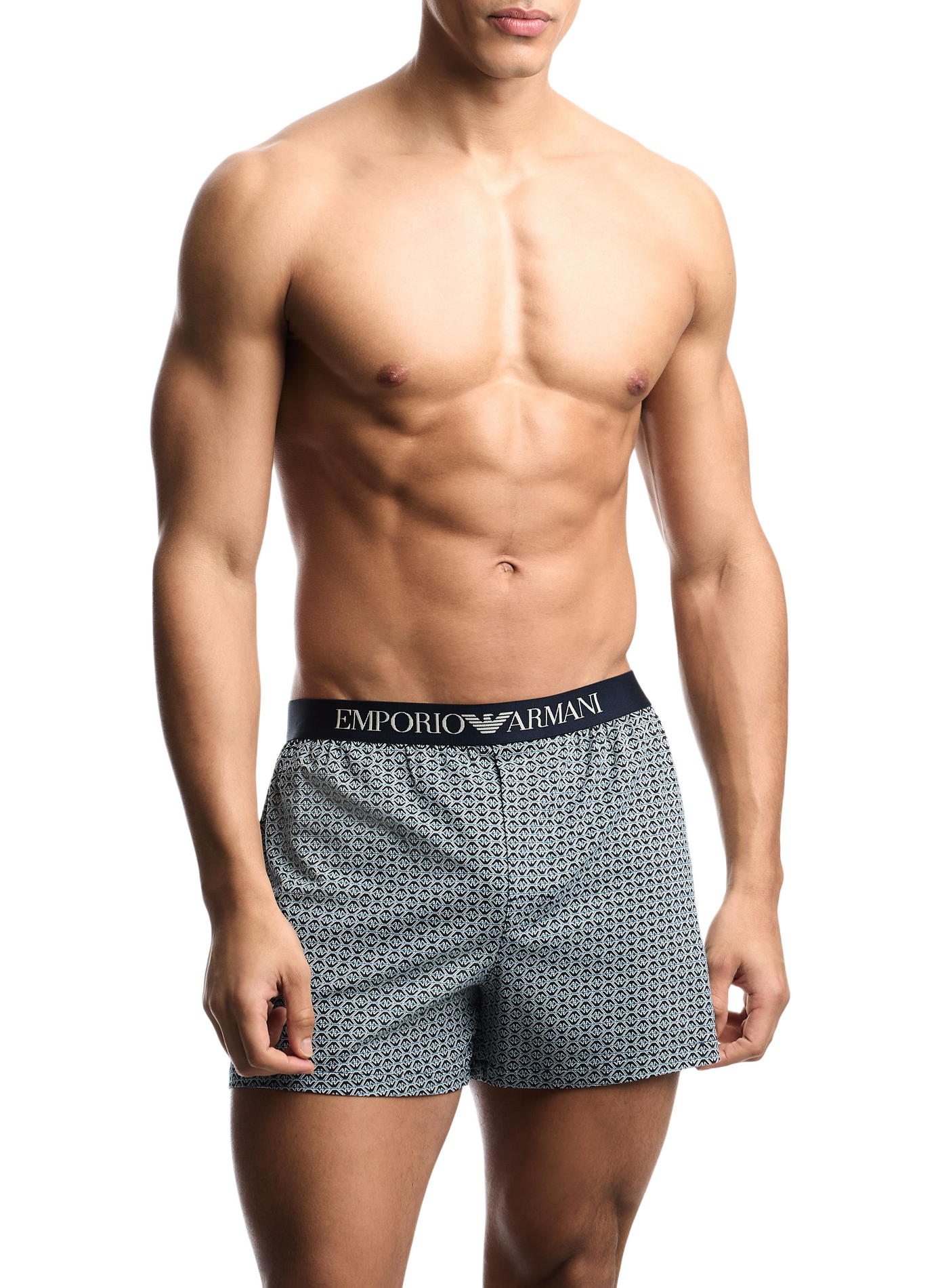 Printed boxers EMPORIO ARMANI Blue