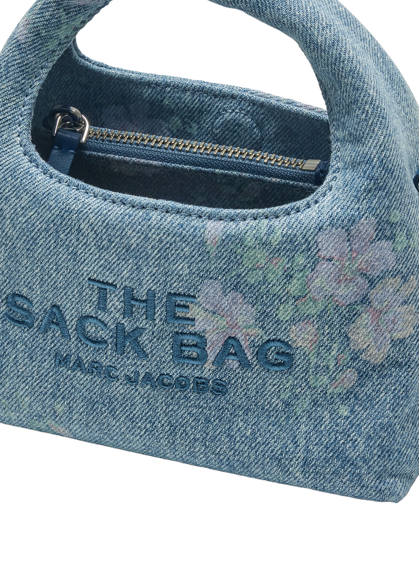 Bolso bandolera Micro Crossbody Sack en denim floral antiguo MARC JACOBS Azul