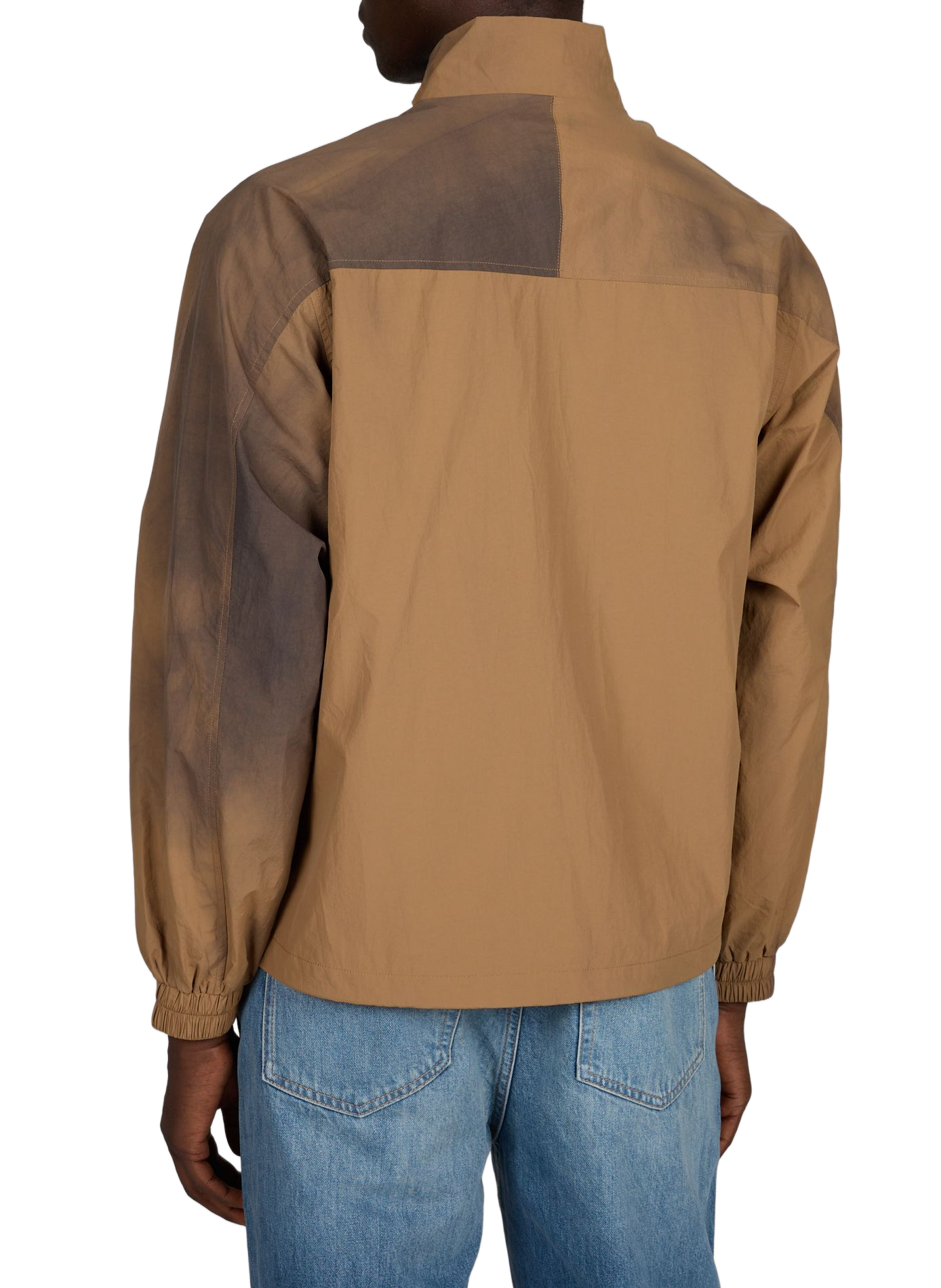 Straight jacket with high collar tie and dye ARTE ANTWERP Brown