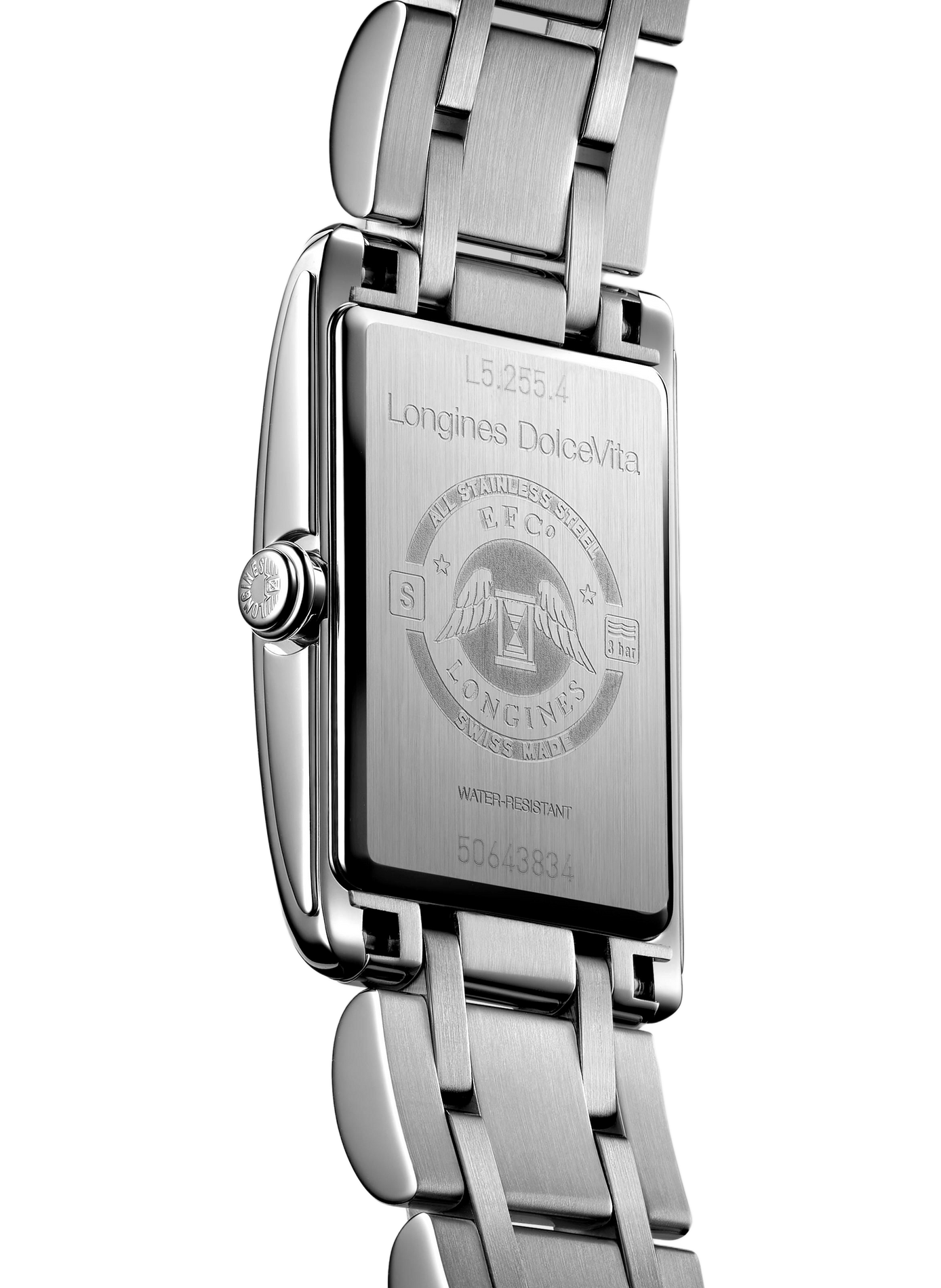 Montre quartz Longines DolceVita en acier inoxydable LONGINES Blanc