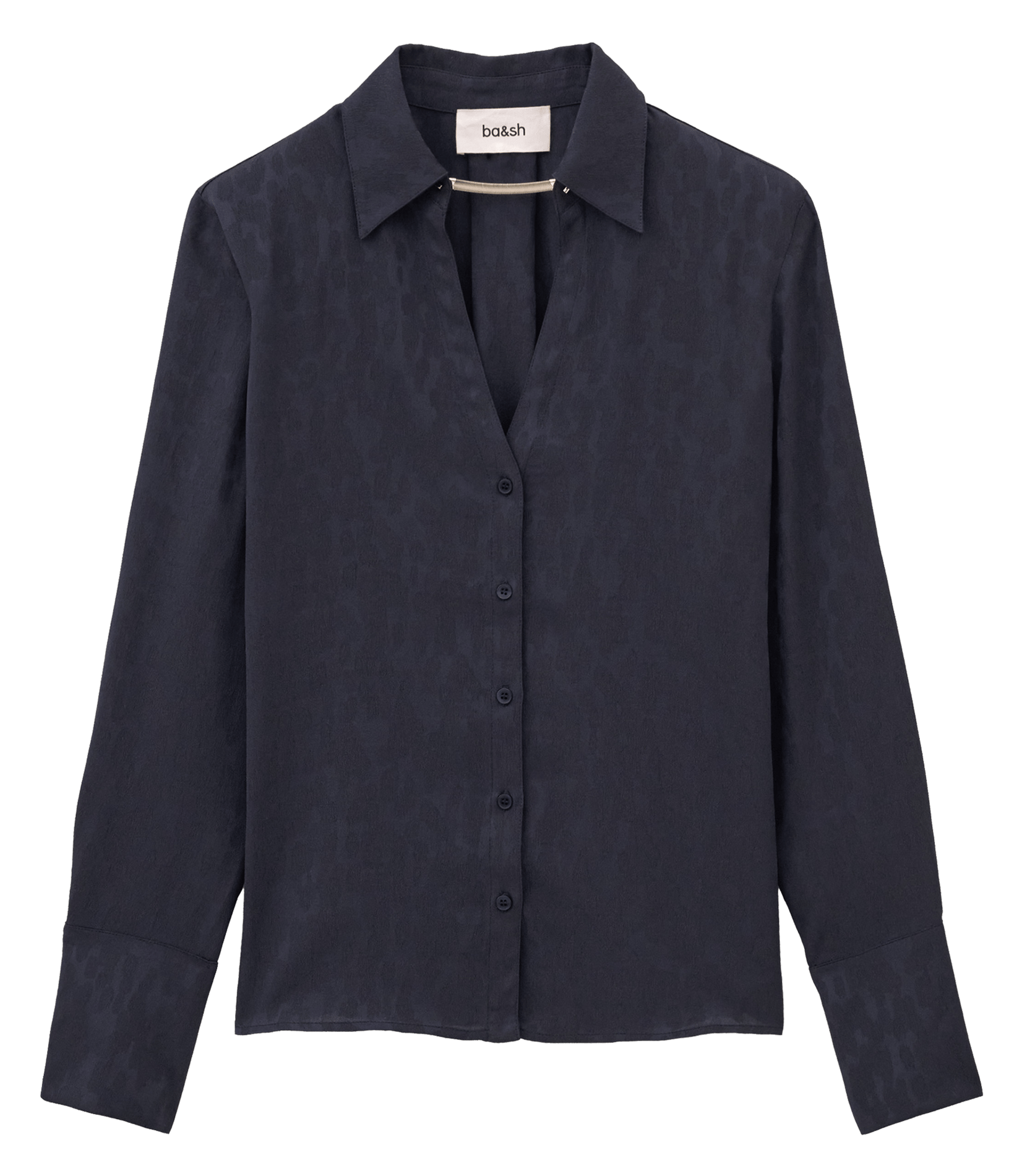 Chemise droite col classique imprimée hetsey BA&SH Bleu