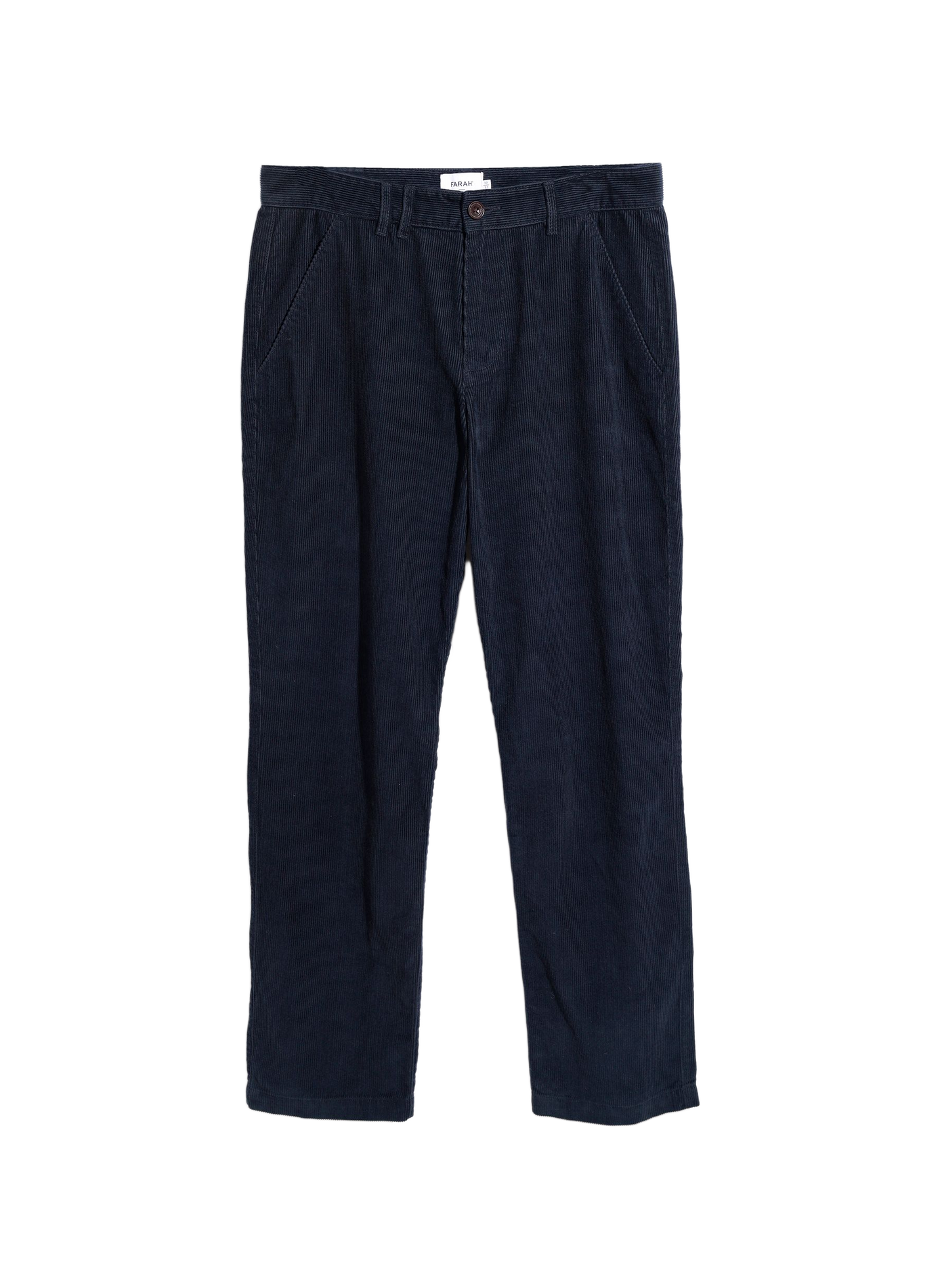 Straight corduroy cotton trousers FARAH Blue