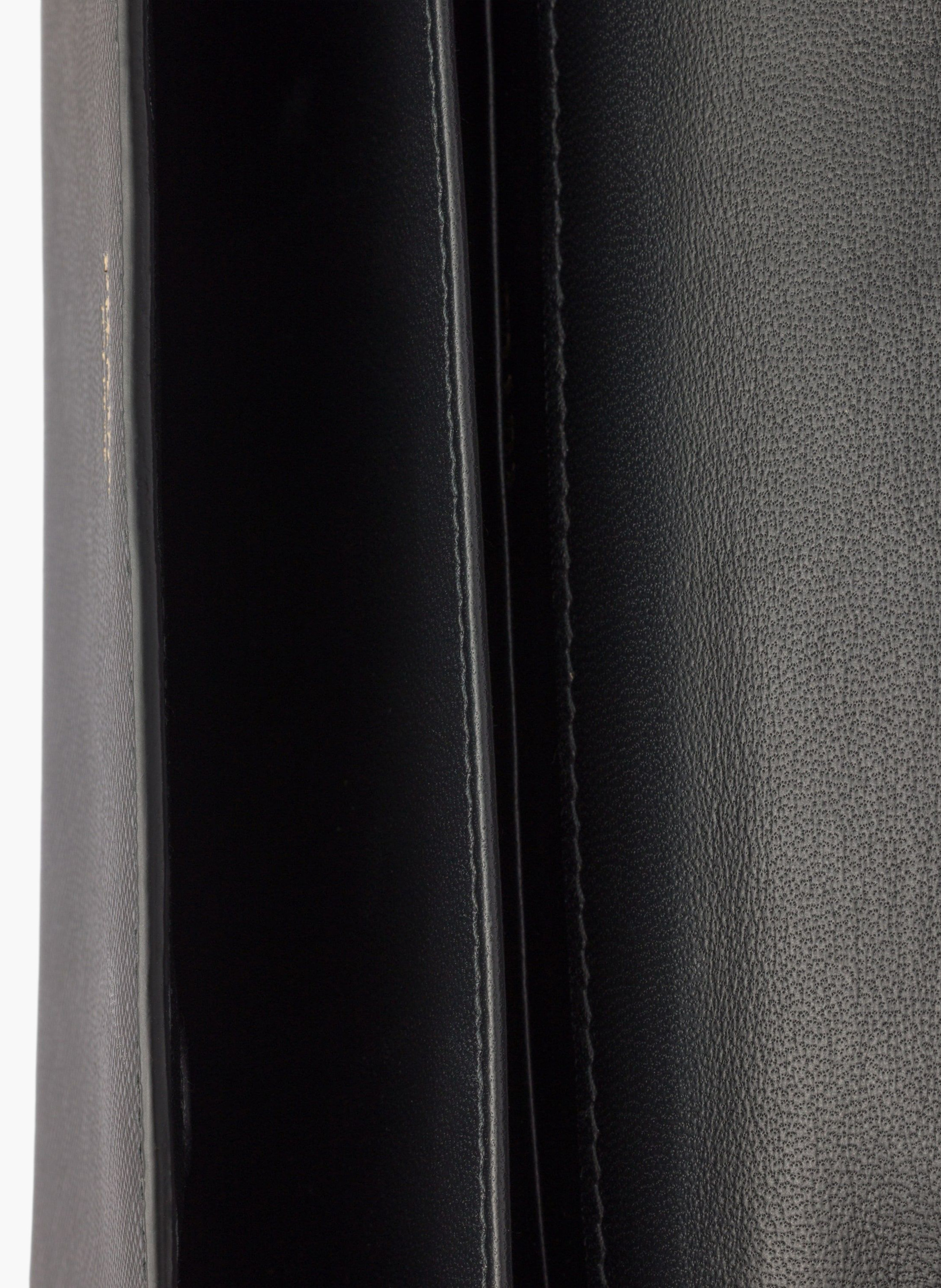 Portefeuille à bandoulière en cuir saffiano PRADA Noir