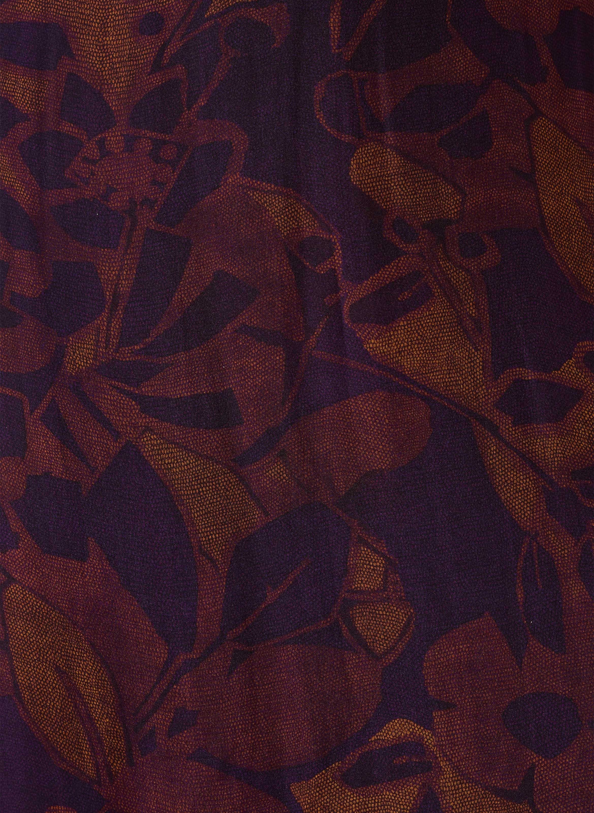 Getailleerde jurk met V-hals en print LA FEE MARABOUTEE Veelkleurig