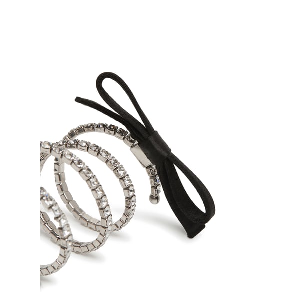 Bracelet torsadé en soie et cristaux