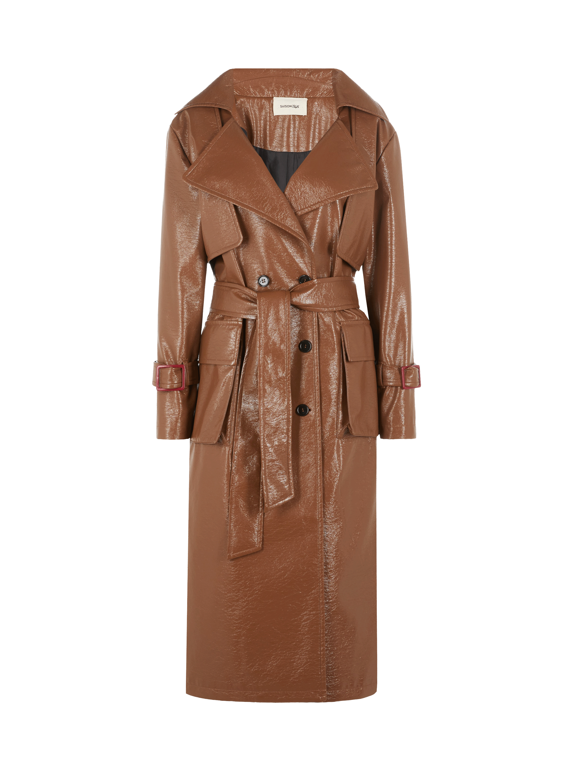 Trench long en vinyle SAISON 1865 Beige
