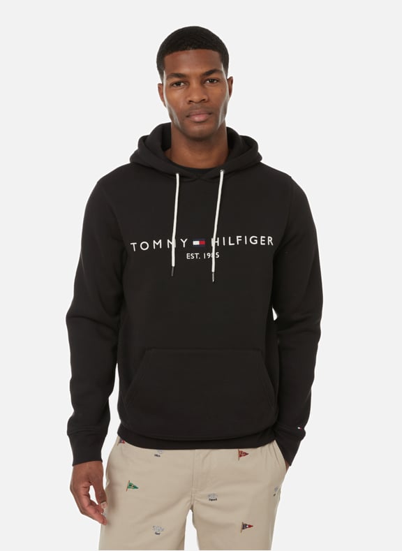 Organic cotton hoodie Black by TOMMY HILFIGER TOMMY HILFIGER Organic cotton hoodie Black