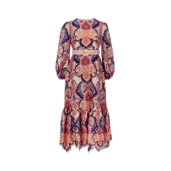 Robe midi à imprimé Laurel Billow en lin