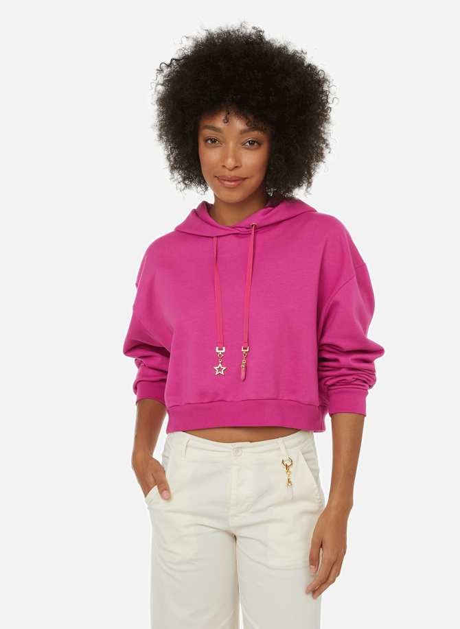 Cropped cotton hoodie THE SOCIAL SUNDAY