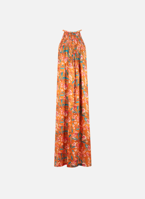 Long pleated floral dress MulticolorLOUISE MISHA 