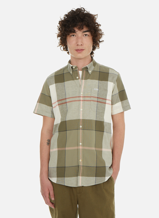 Cotton and linen check shirt BARBOUR