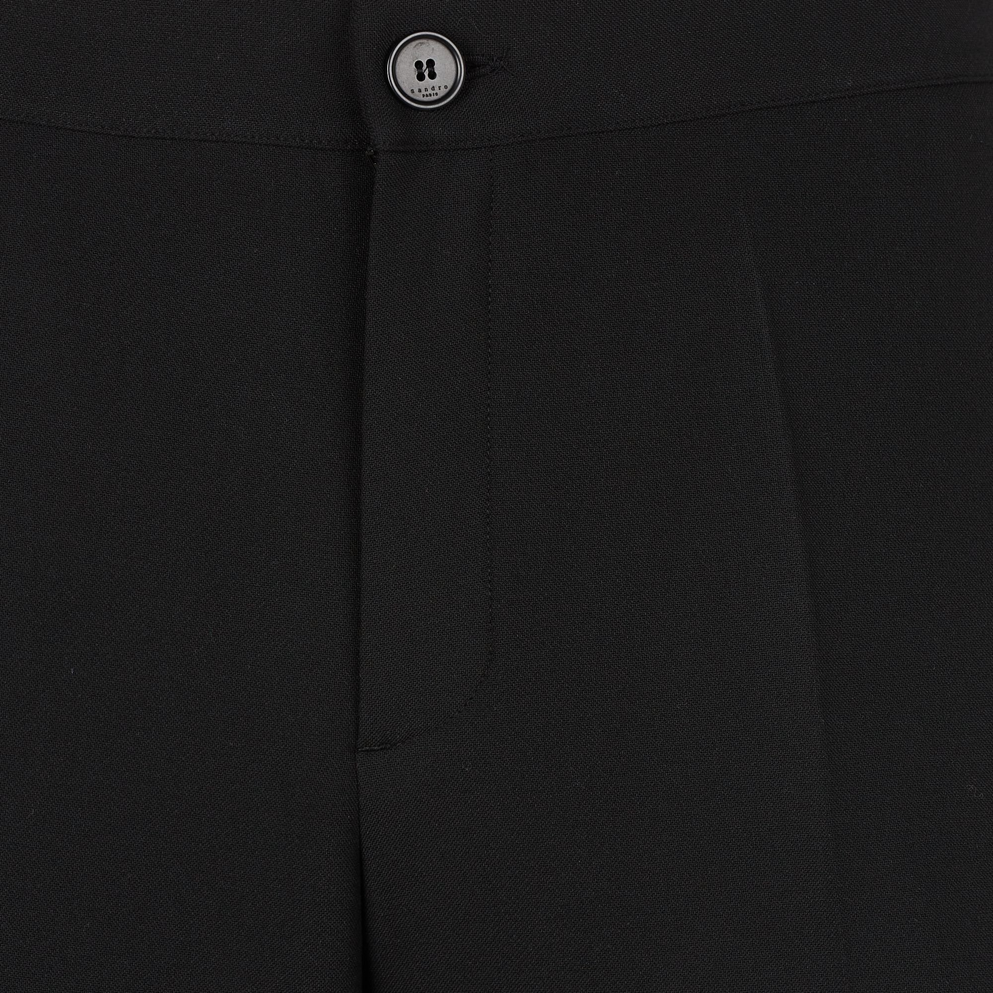 Pantalon droit SANDRO Noir