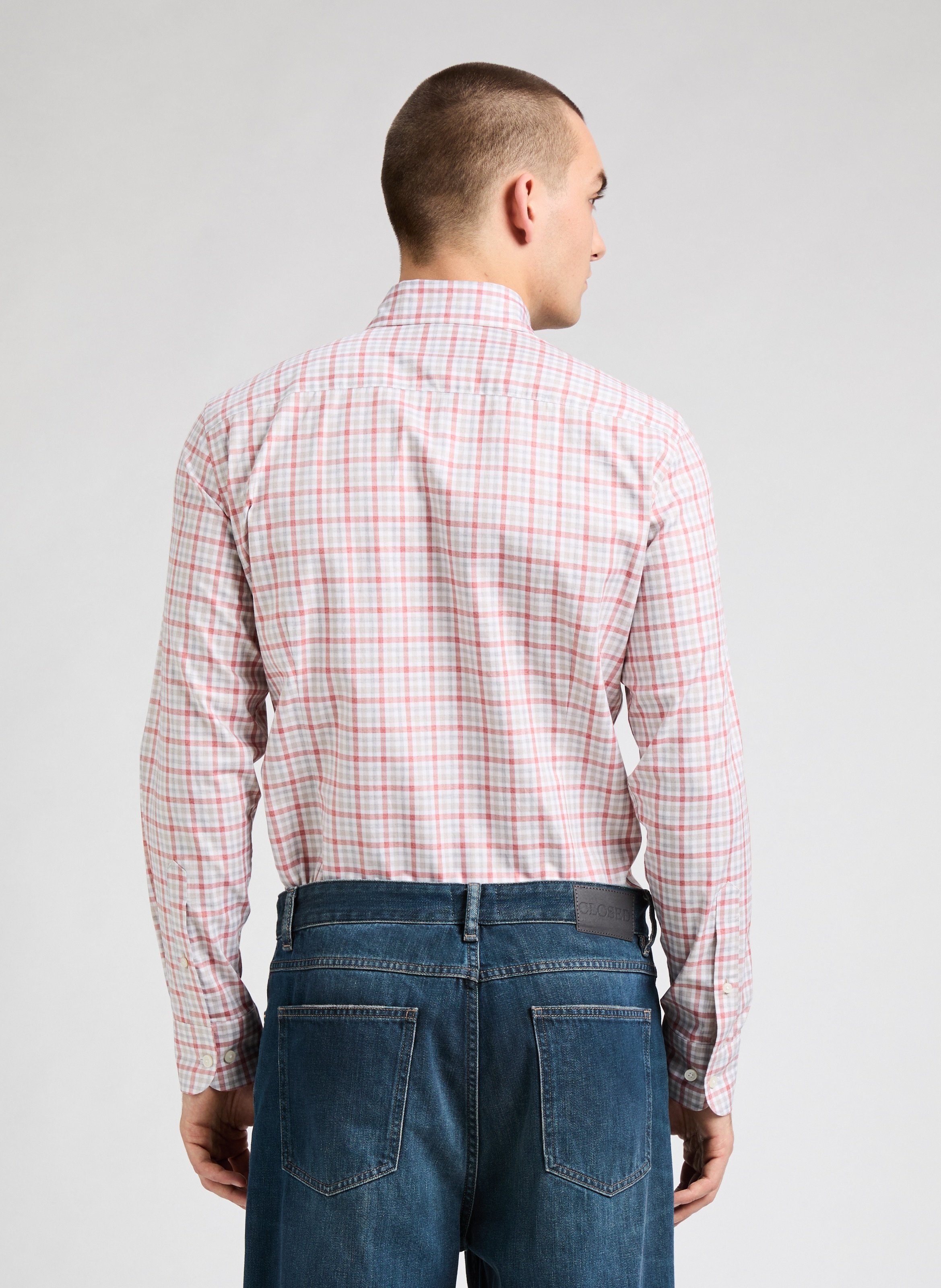 Chemise à carreaux Mouline Check HACKETT Rouge