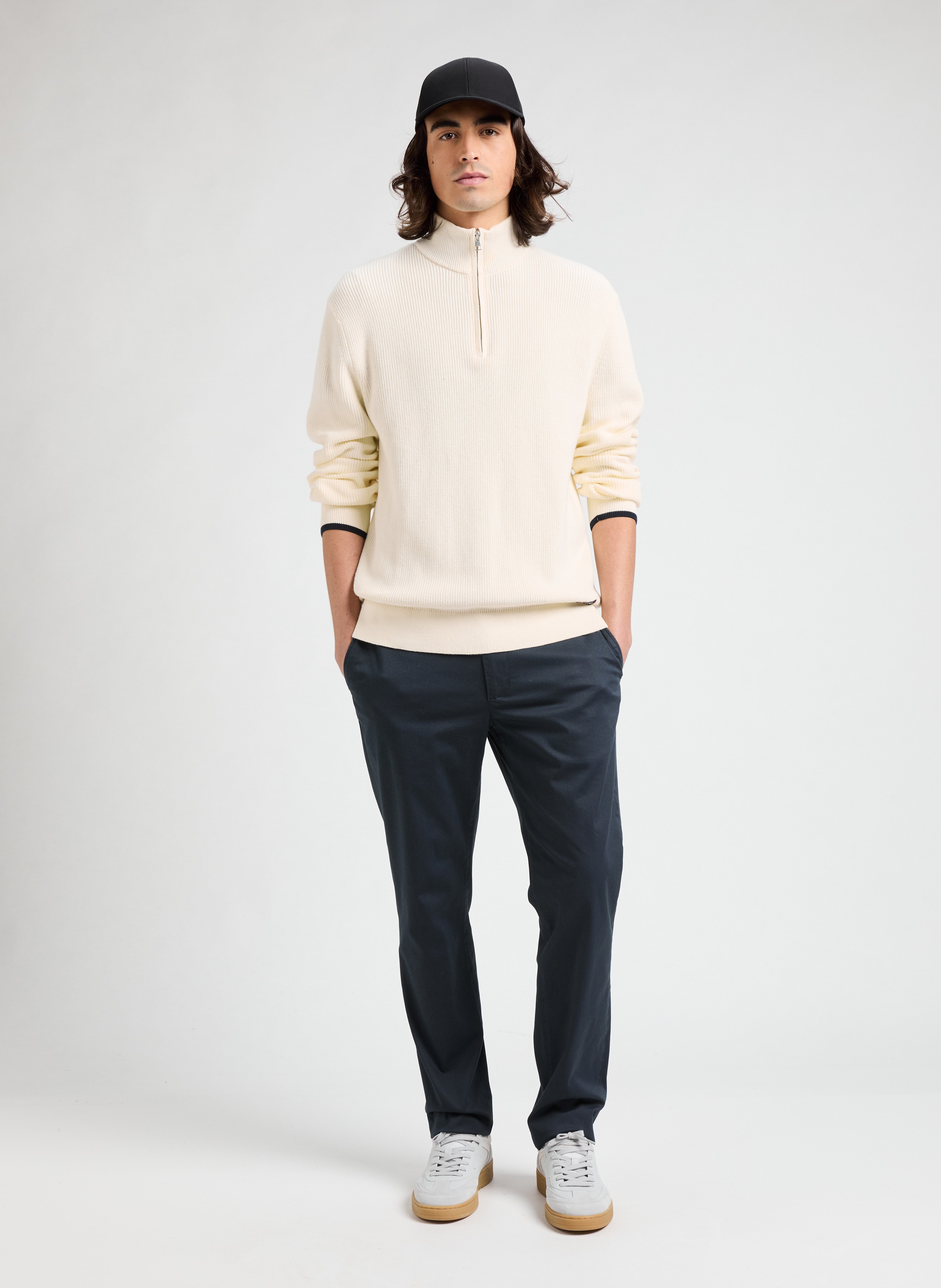 Cotton cap model VARSITY Black