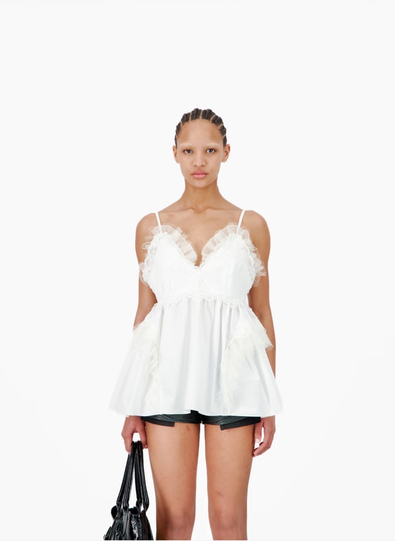 Baby doll top Blanc by VAILLANT VAILLANT Baby doll top Blanc