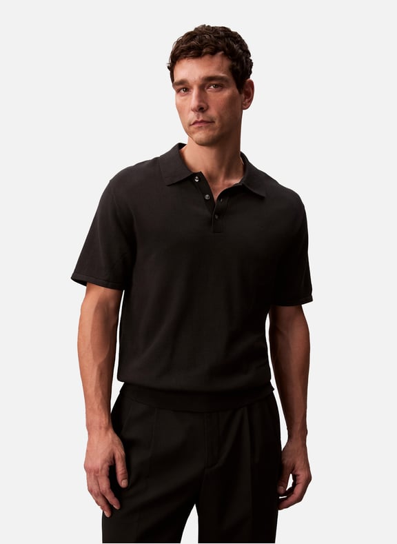 Polo en coton pima Noir by CALVIN KLEIN CALVIN KLEIN Polo en coton pima Noir
