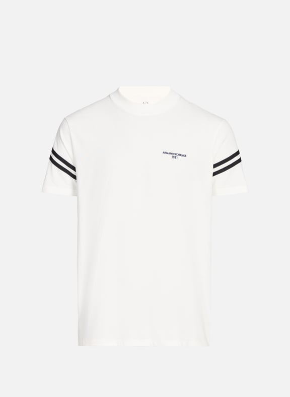 Classic Cotton T-Shirt White by ARMANI EXCHANGE ARMANI EXCHANGE Classic Cotton T-Shirt White