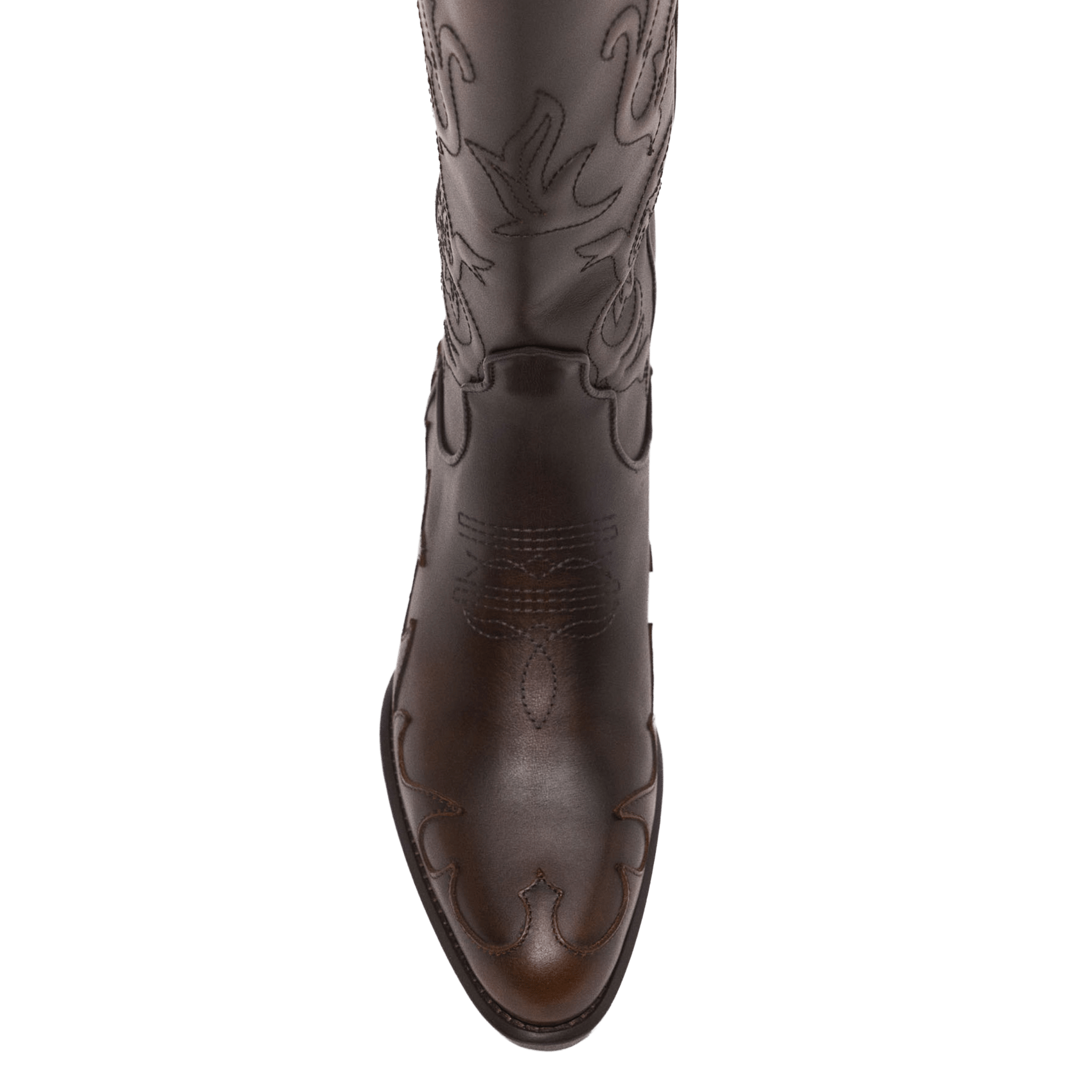 Bottes santiag en cuir MAJE Marron