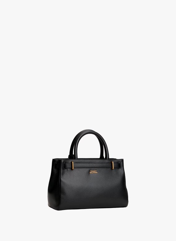 Sac à main Icon en cuir | Noir by TOMMY HILFIGER Sac à main Icon en cuir Noir
