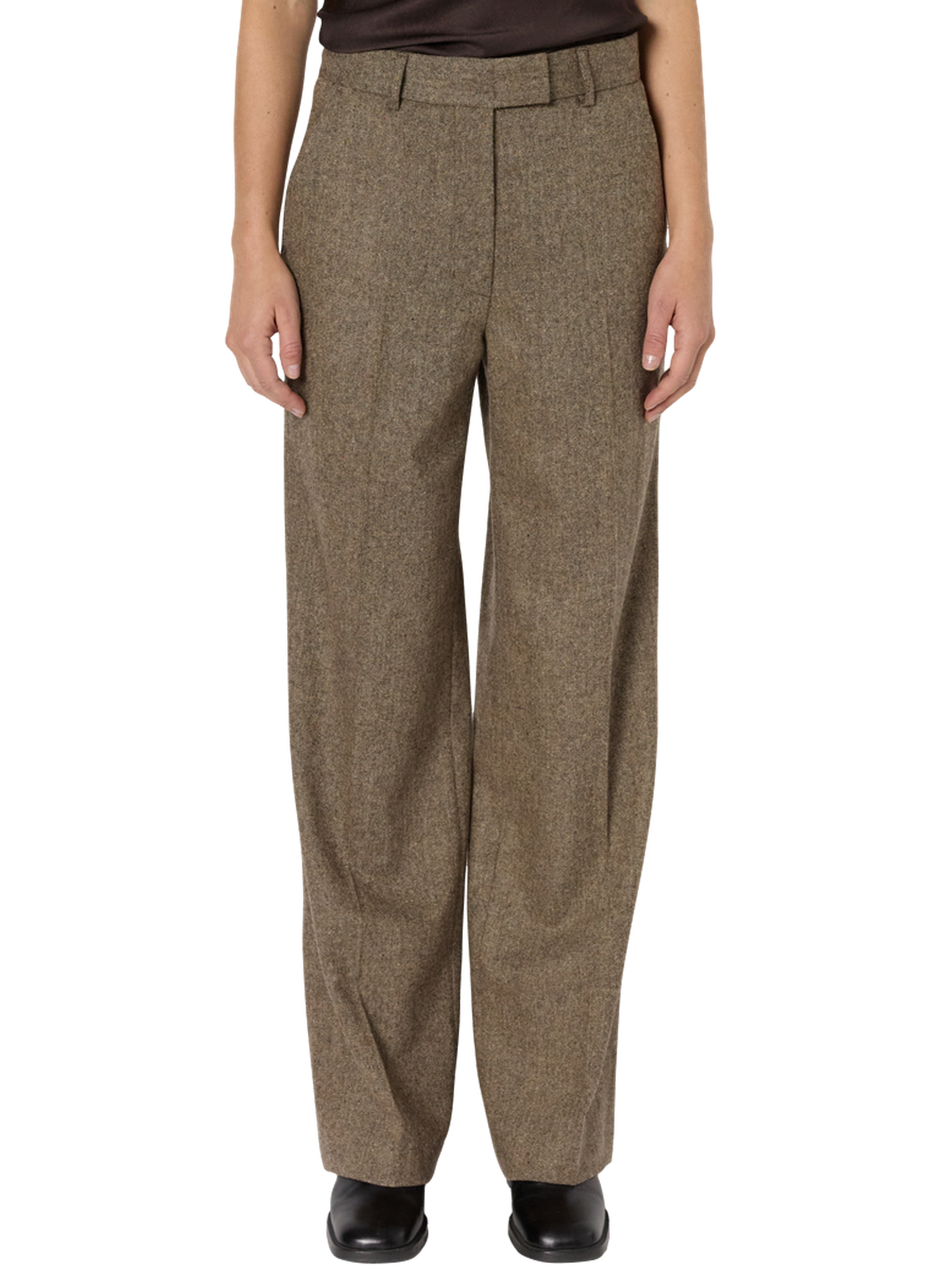 Pantalon flare chiné - coralie GERARD DAREL Marron