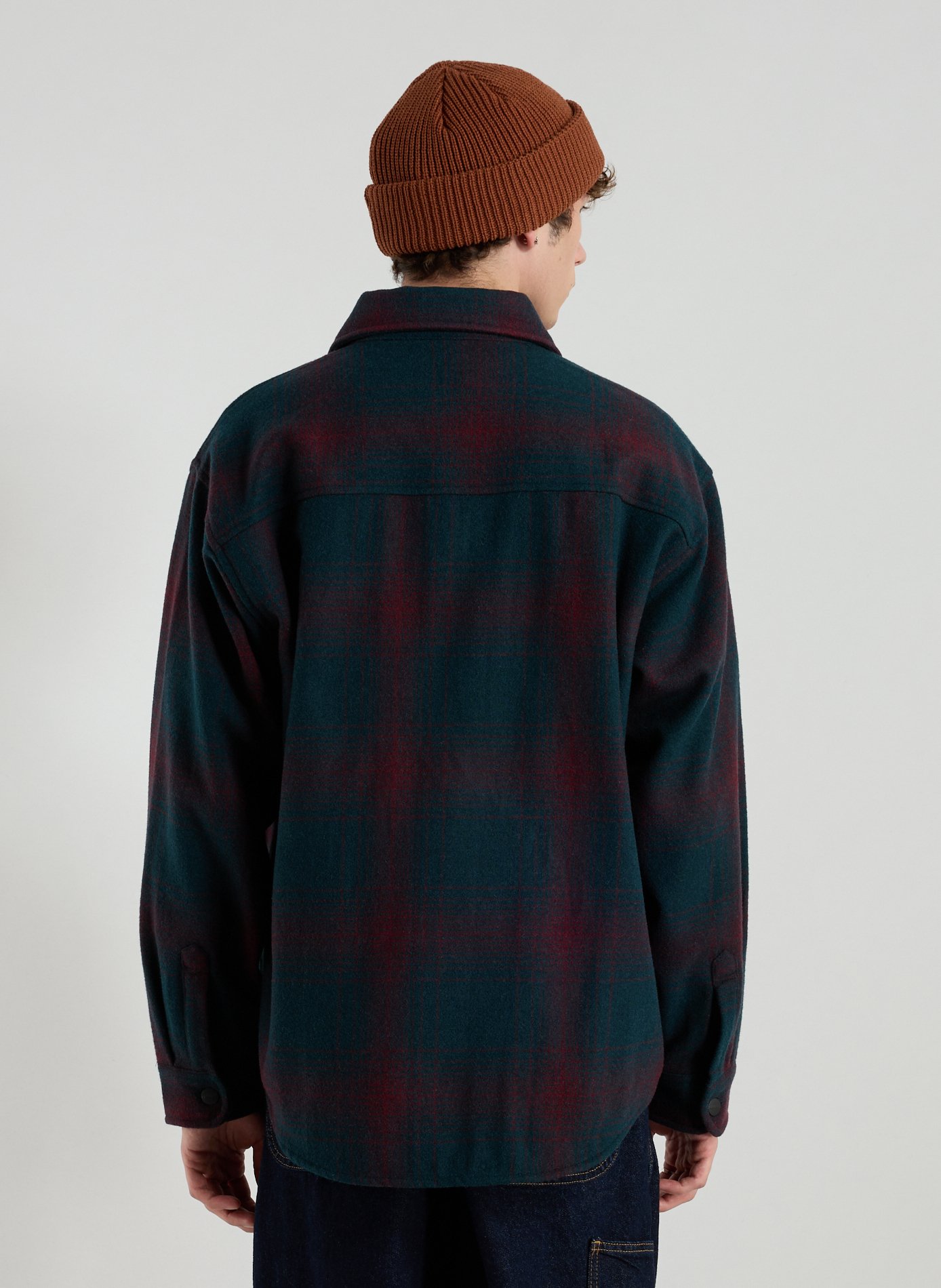 Shirt with classic collar in blended wool CARHARTT WIP Green