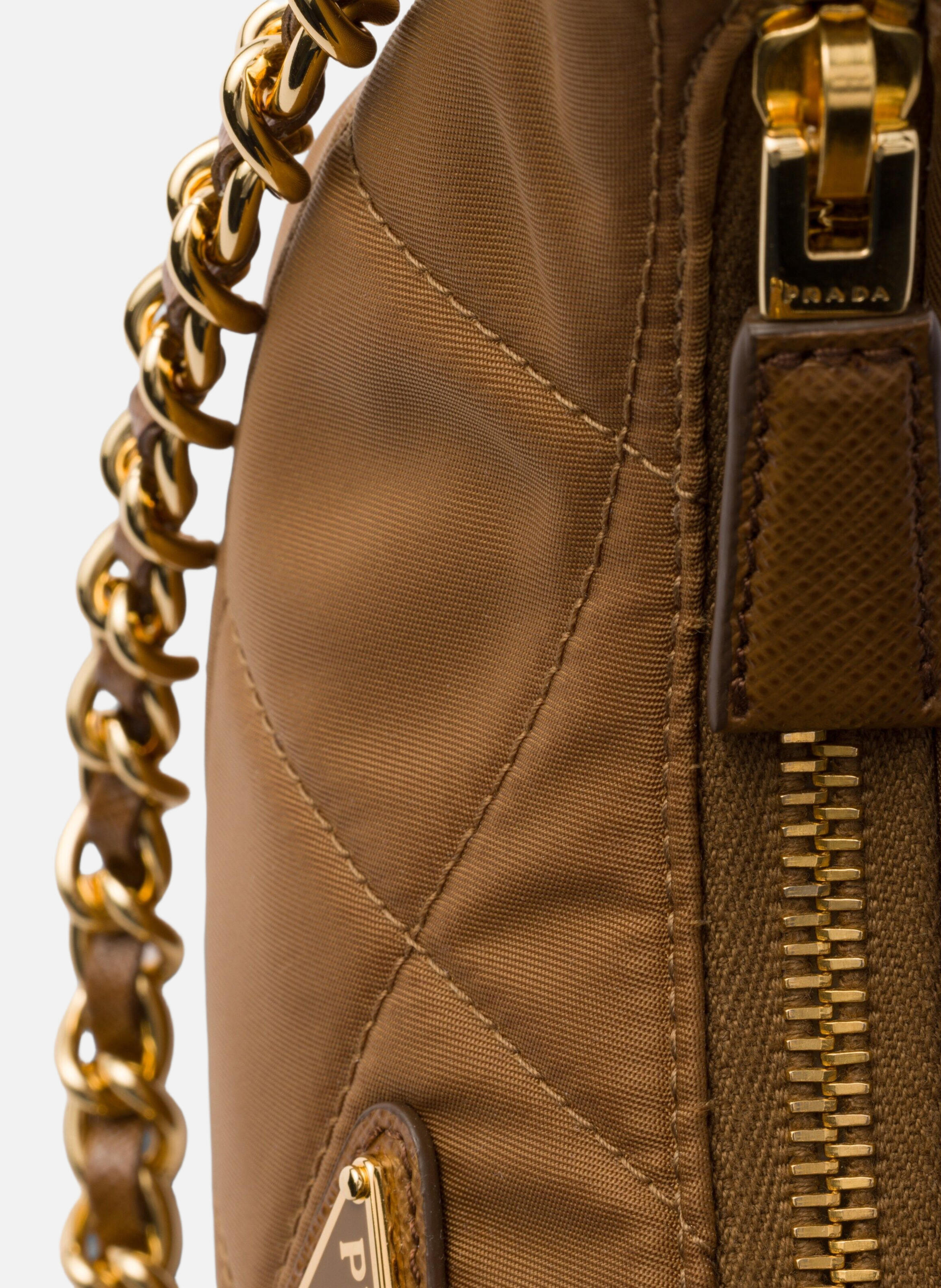 Mini sac prada re-edition 1995 chaîne en re-nylon PRADA Marron