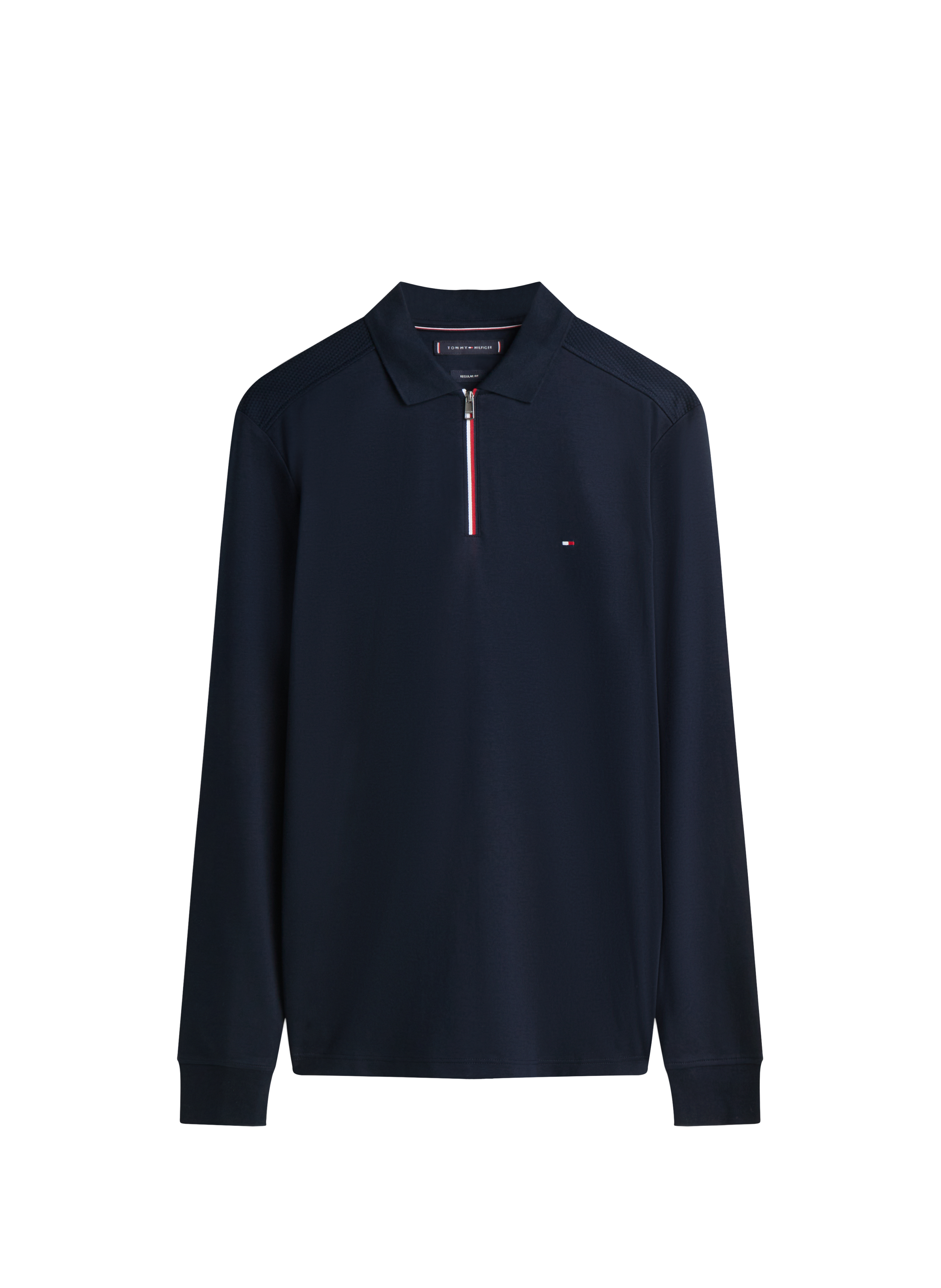 Long-sleeved zip-neck polo TOMMY HILFIGER Blue