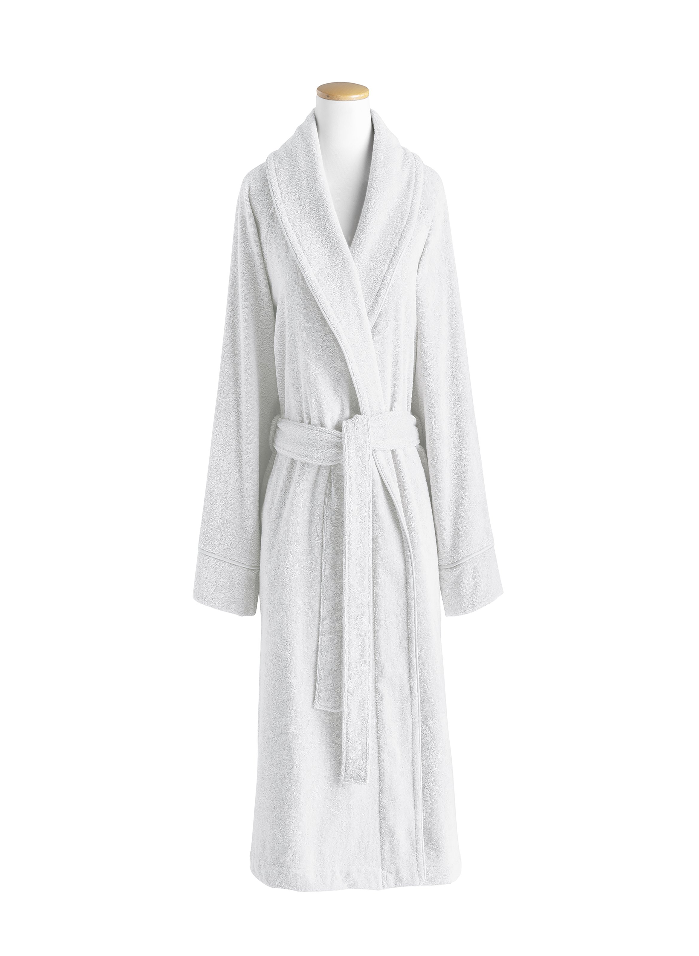 Peignoir de bain uni en coton peigné biologique, ess-cale ALEXANDRE TURPAULT Blanc