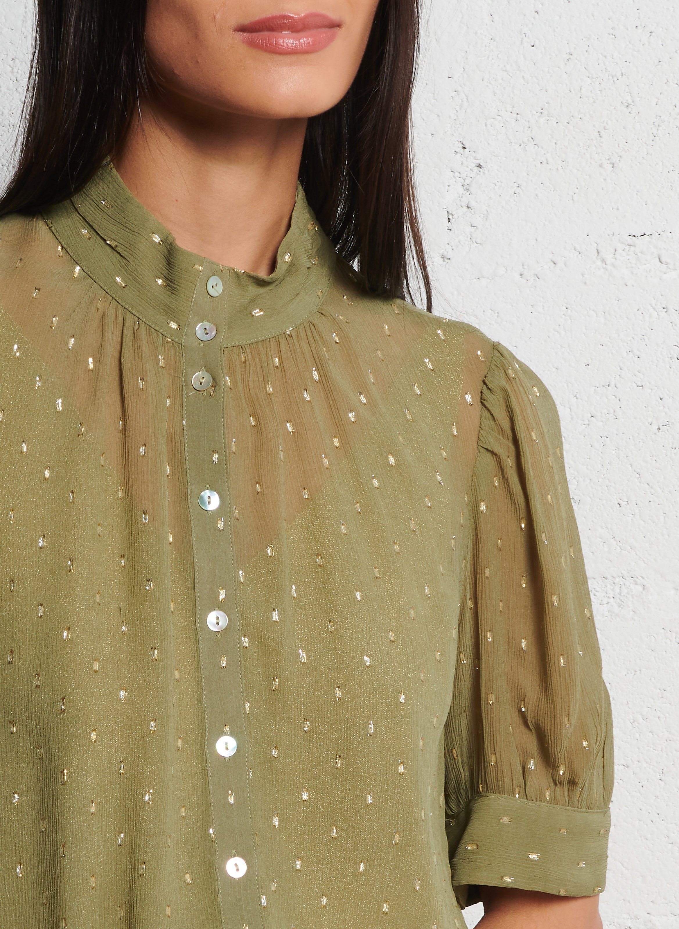 Blouse col rond mimi BA&SH Kaki