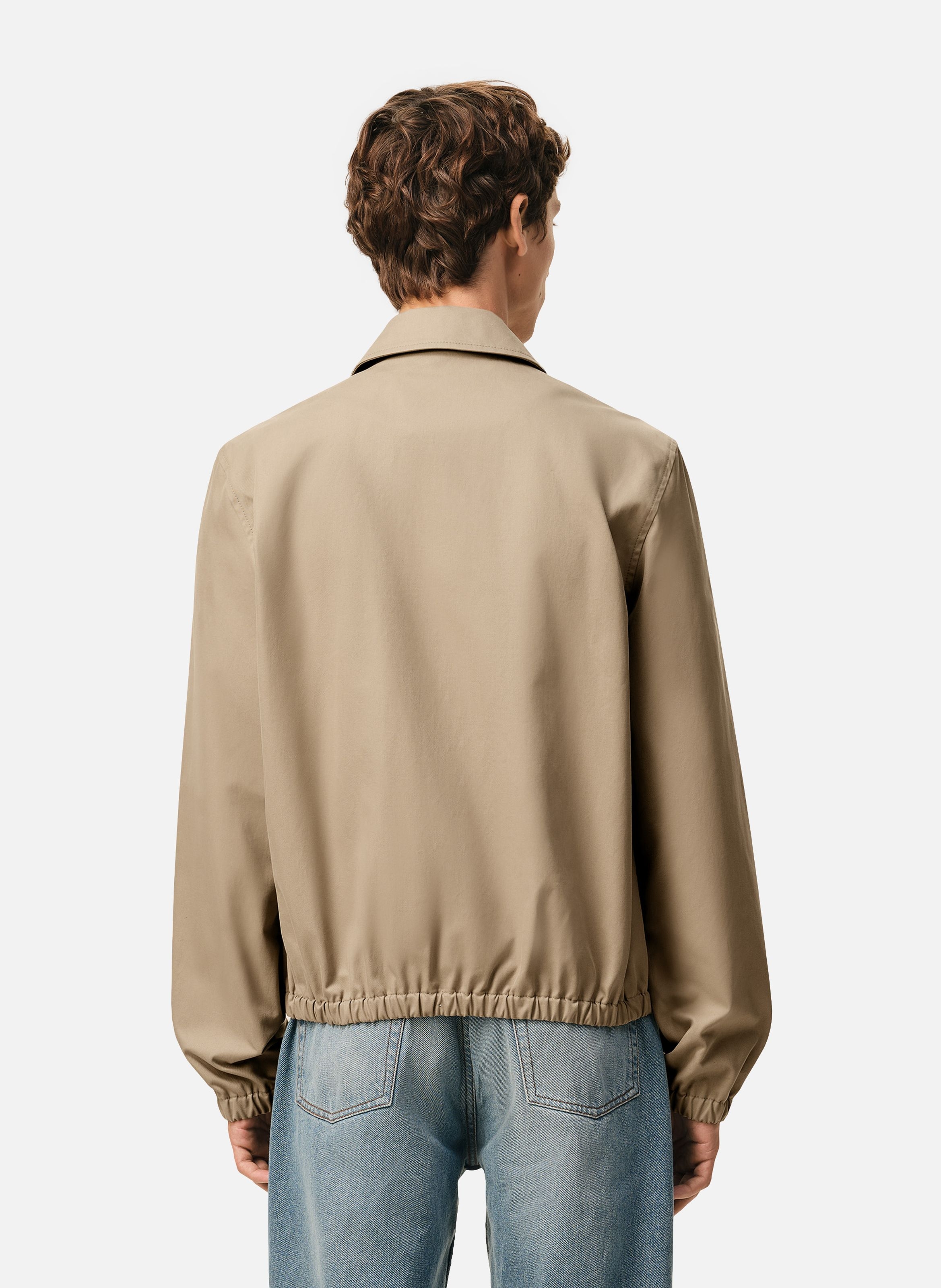 Blouson zippé ami de coeur en coton AMI PARIS Beige