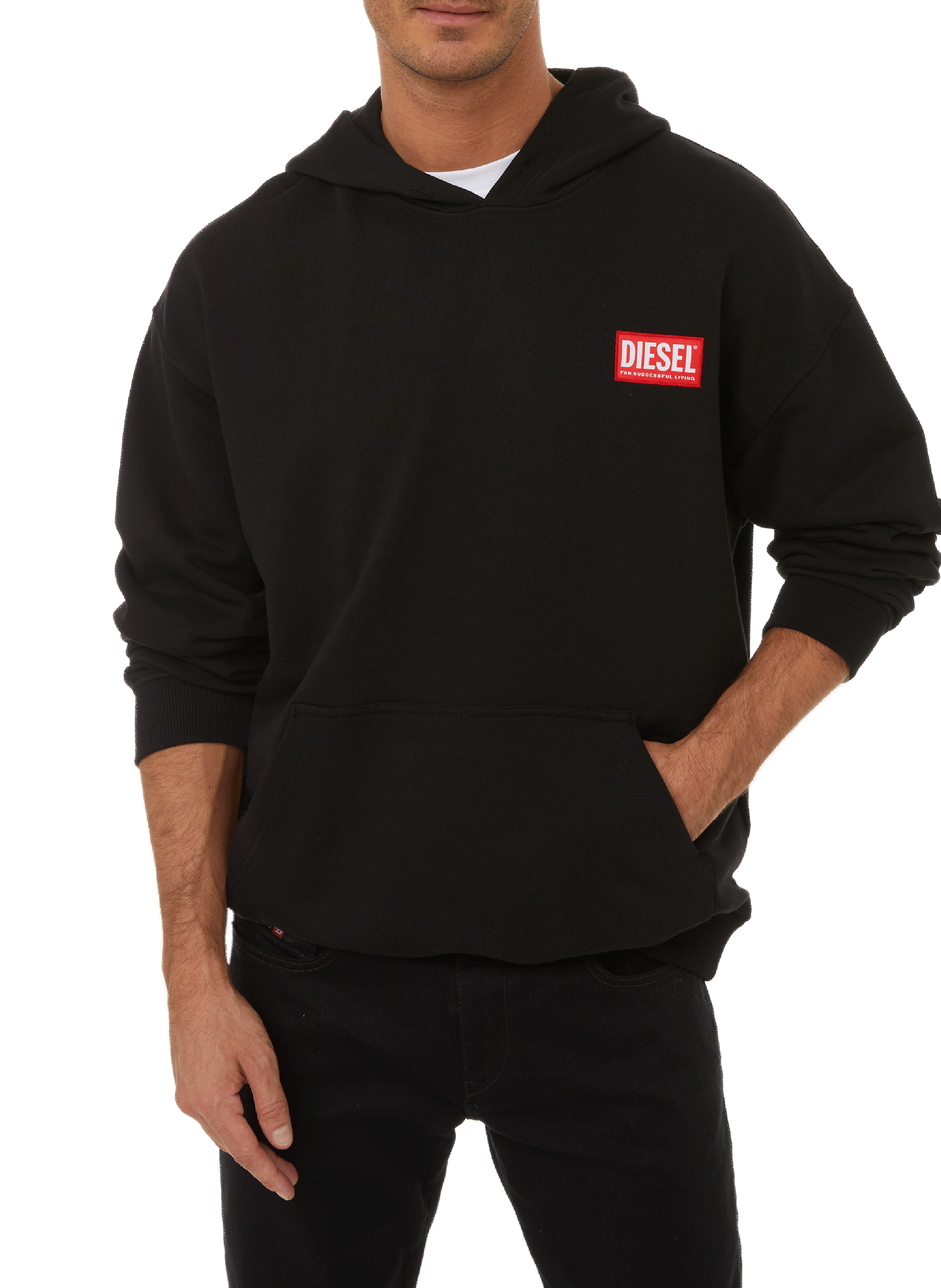 Hoodie en coton  DIESEL Noir