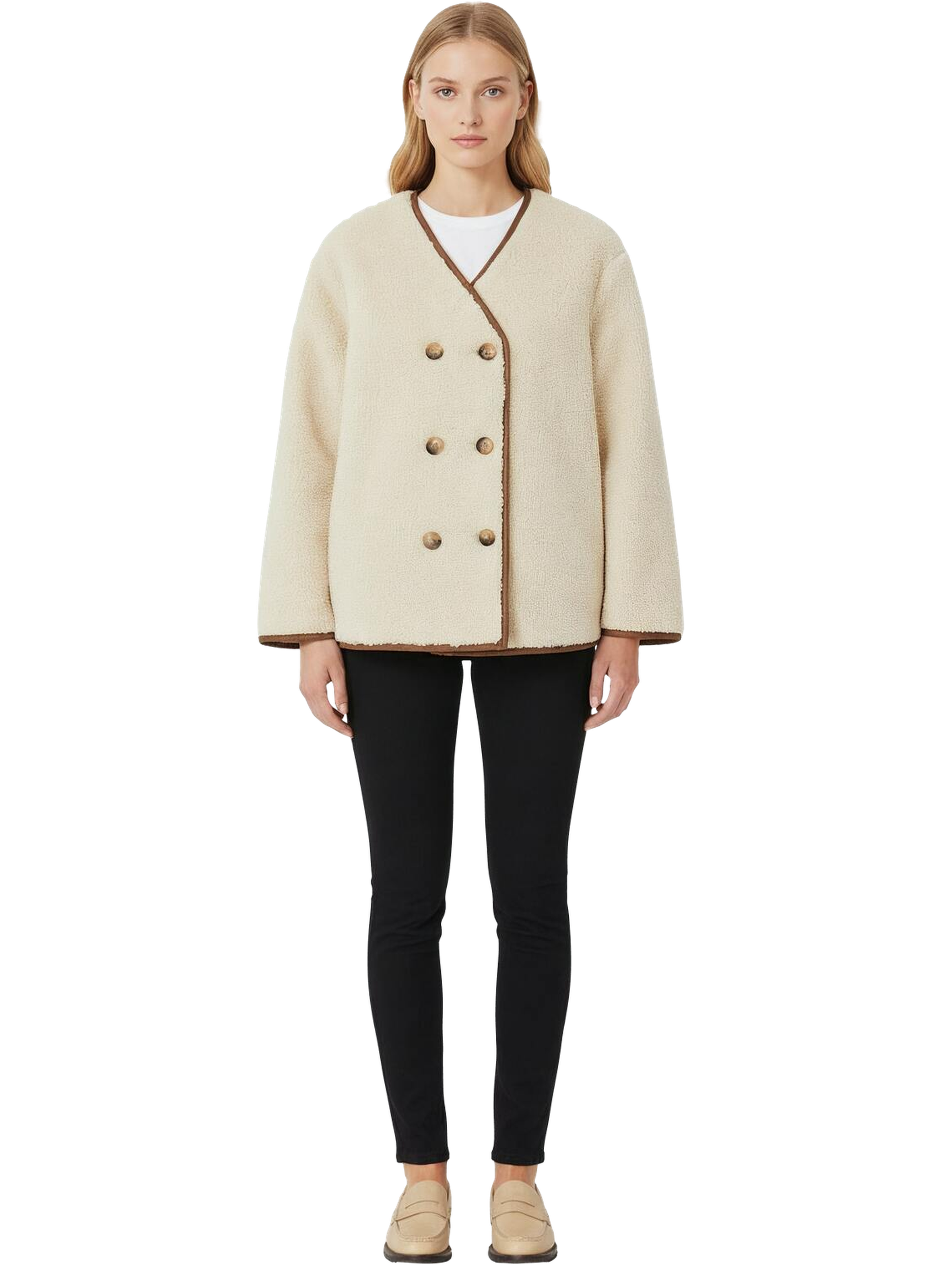 Manteau court en fausse fourrure - lila PABLO Beige