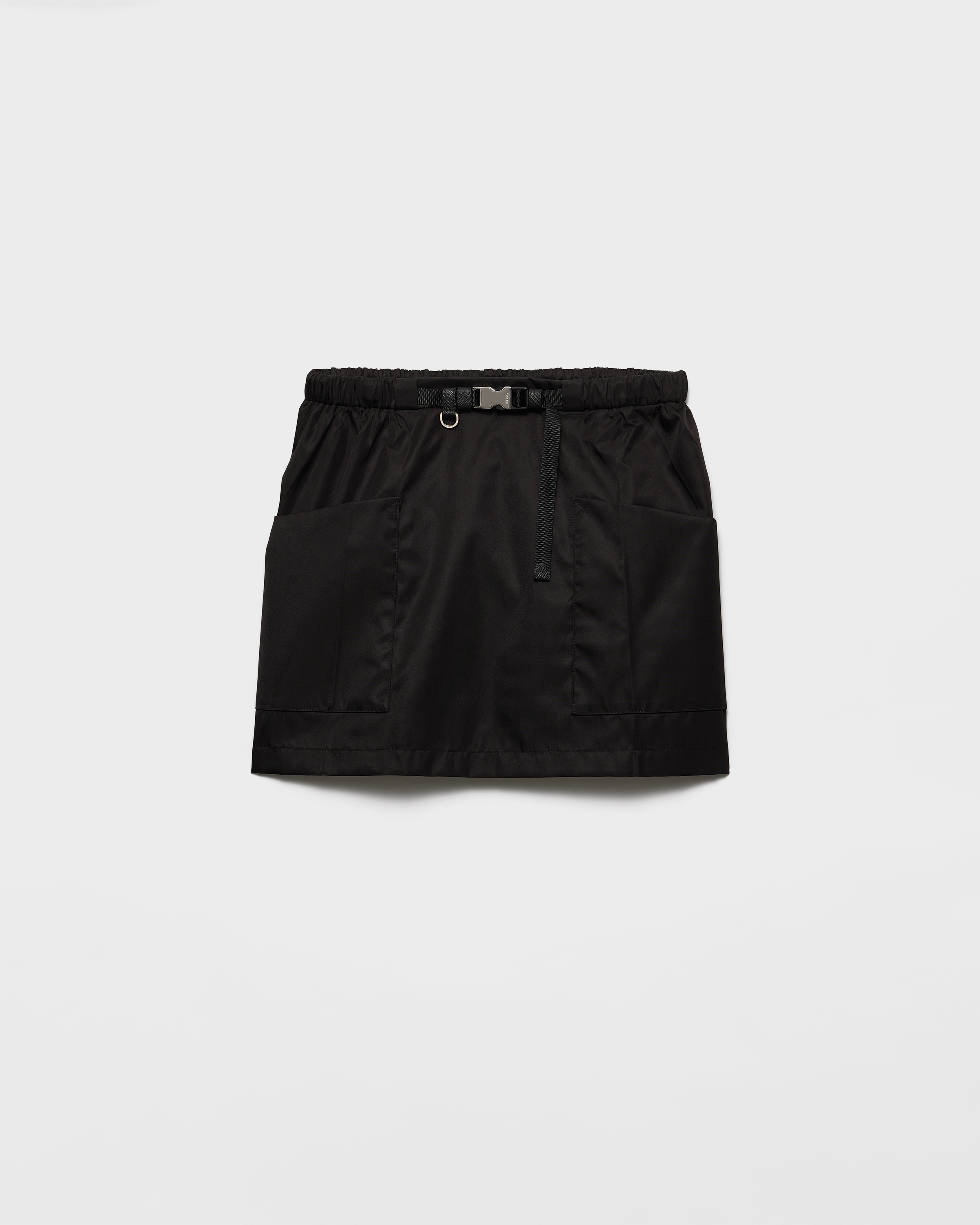 Jupe courte en re-nylon PRADA Noir
