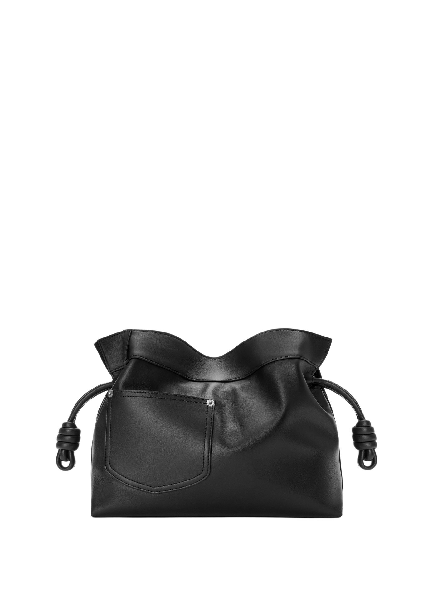 Flamenco clutch moyen Panta en cuir de veau brillantFlamenco clutch moyen Panta en cuir de veau brillant LOEWE Noir