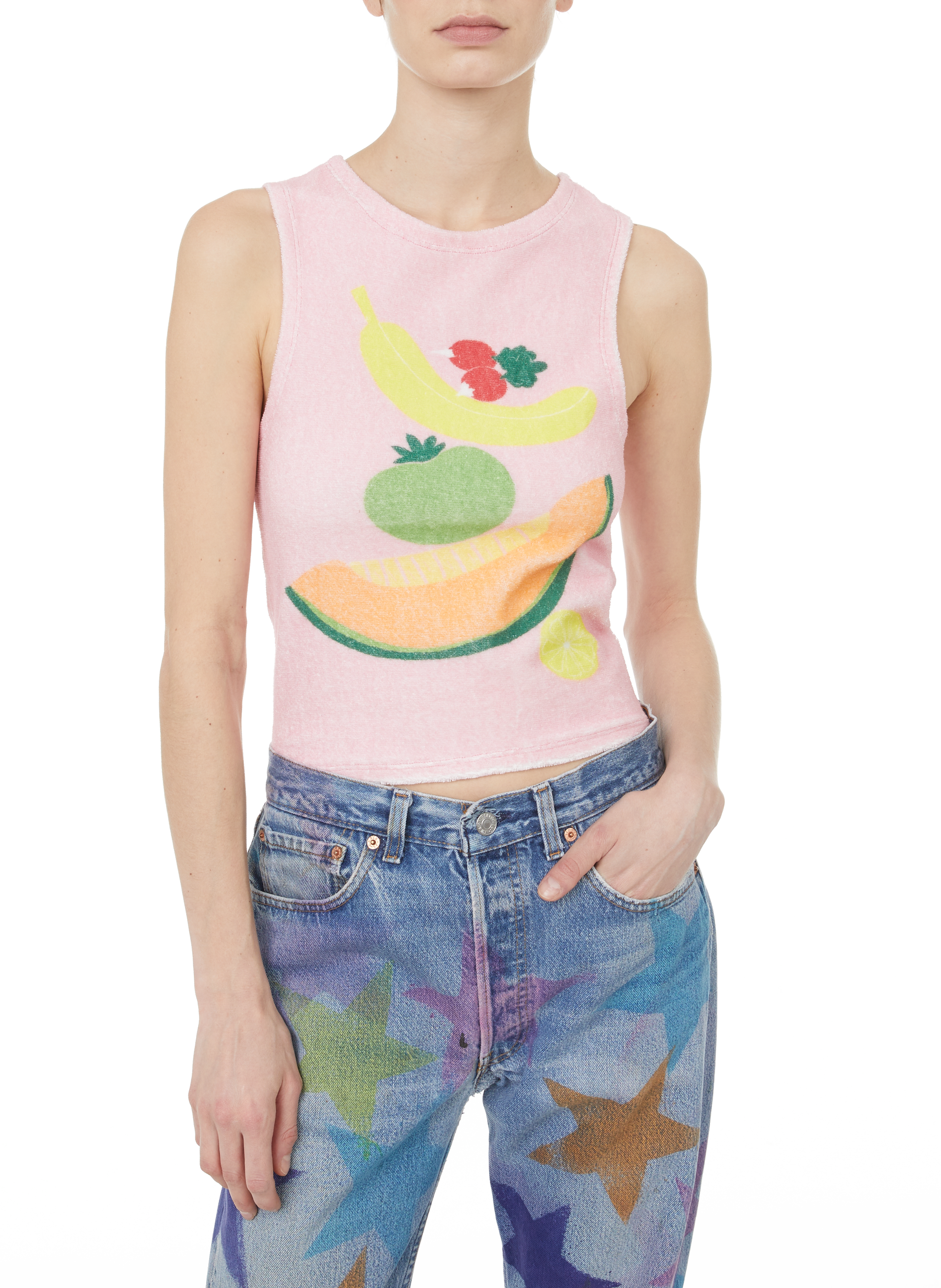 Printed towelling top COLLINA STRADA Multicolour