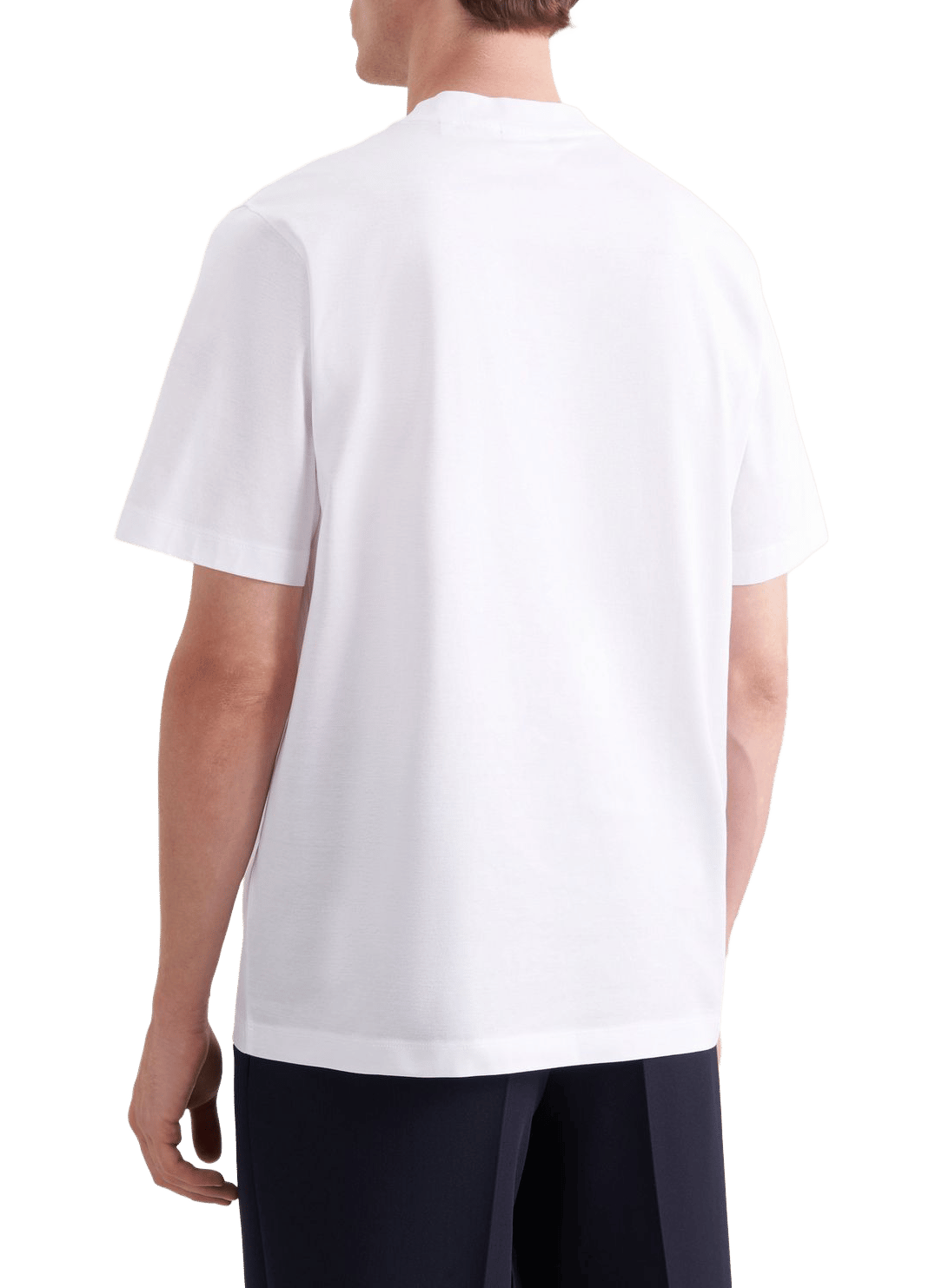 T-shirt uni à col rond en coton mélangé SEIDENSTICKER Blanc