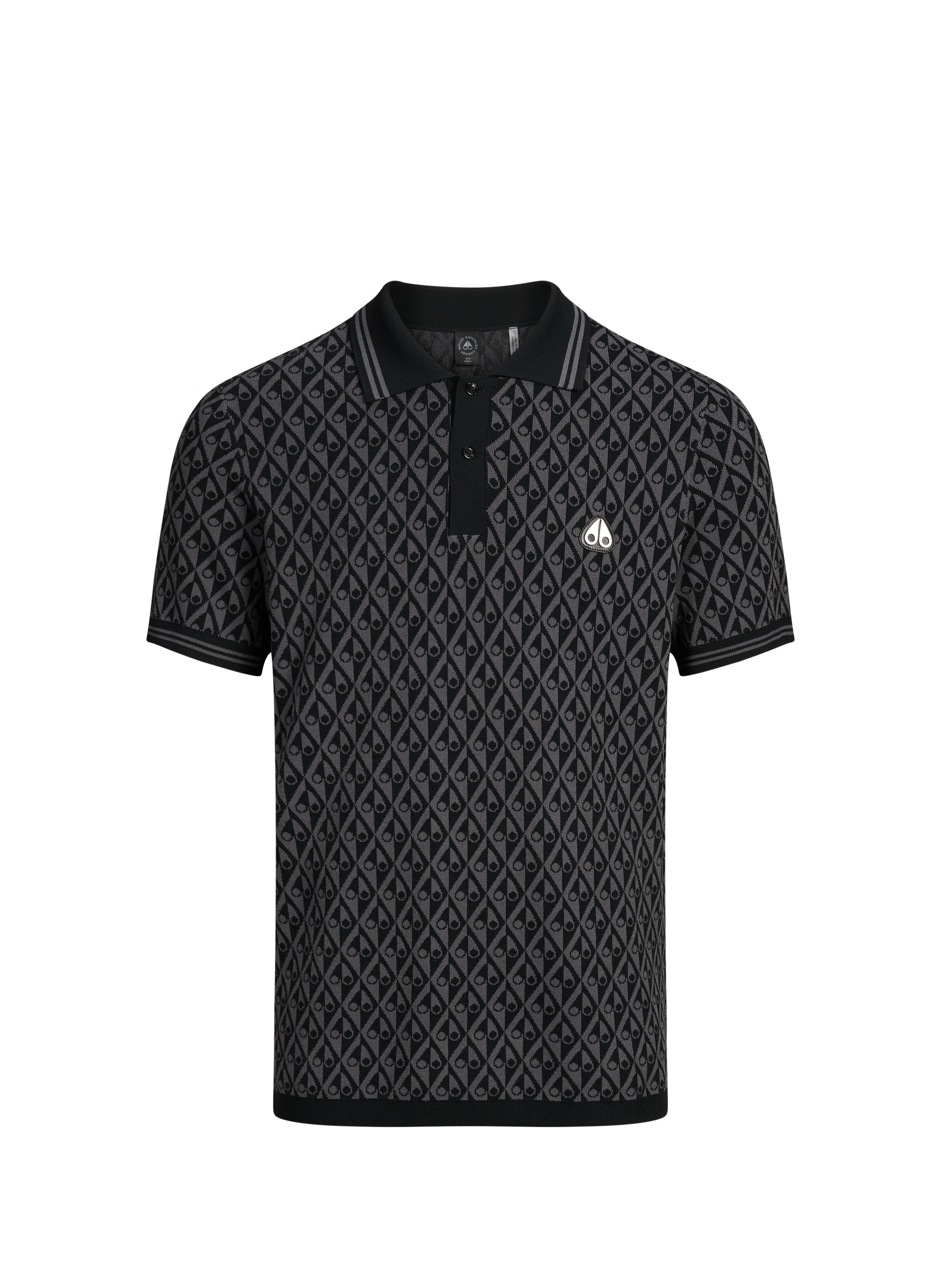 Short-sleeved logo polo MOOSE KNUCKLES Black