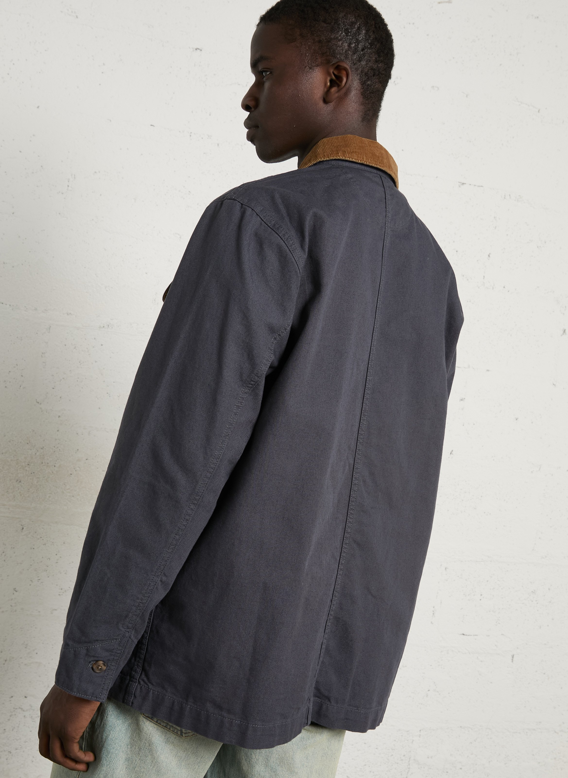 Veste droite col classique en coton bio PATAGONIA Noir