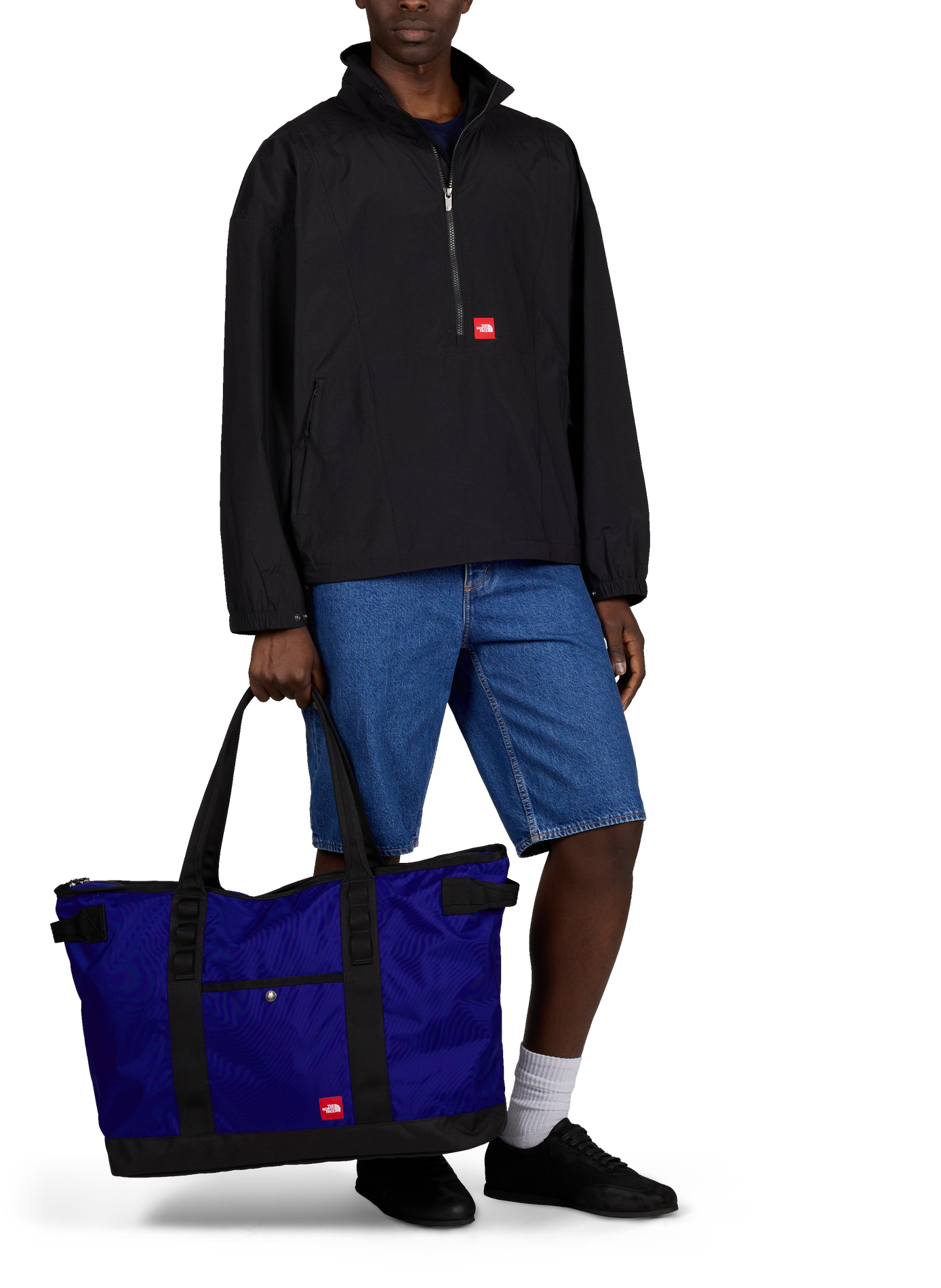 Oversized jacket with high zippered collar THE NORTH FACE Black