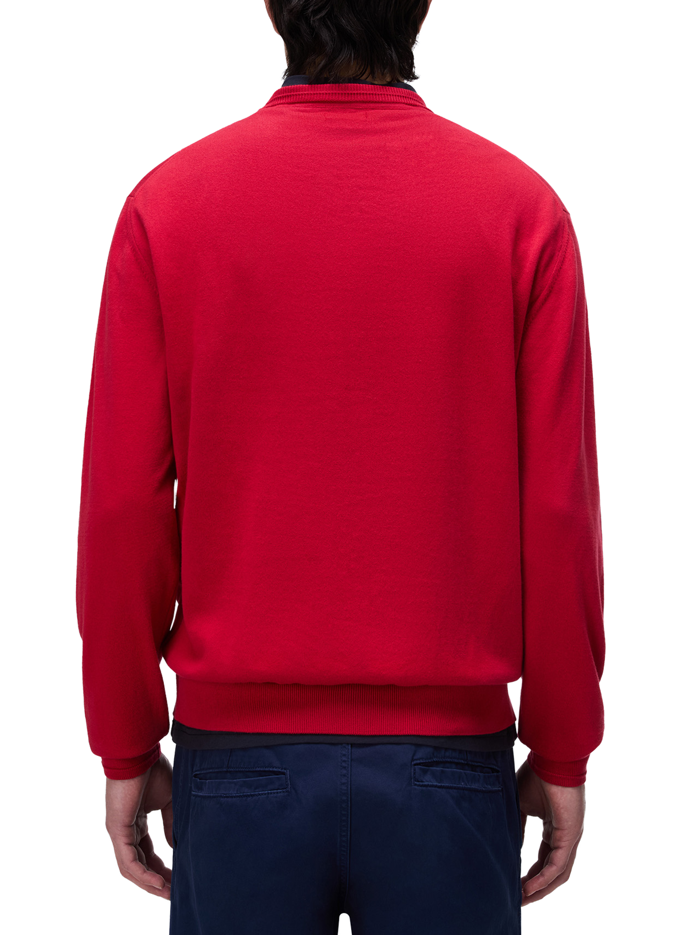 Pull droit Decatur 2.0 à logo brodé en coton NAPAPIJRI Rouge