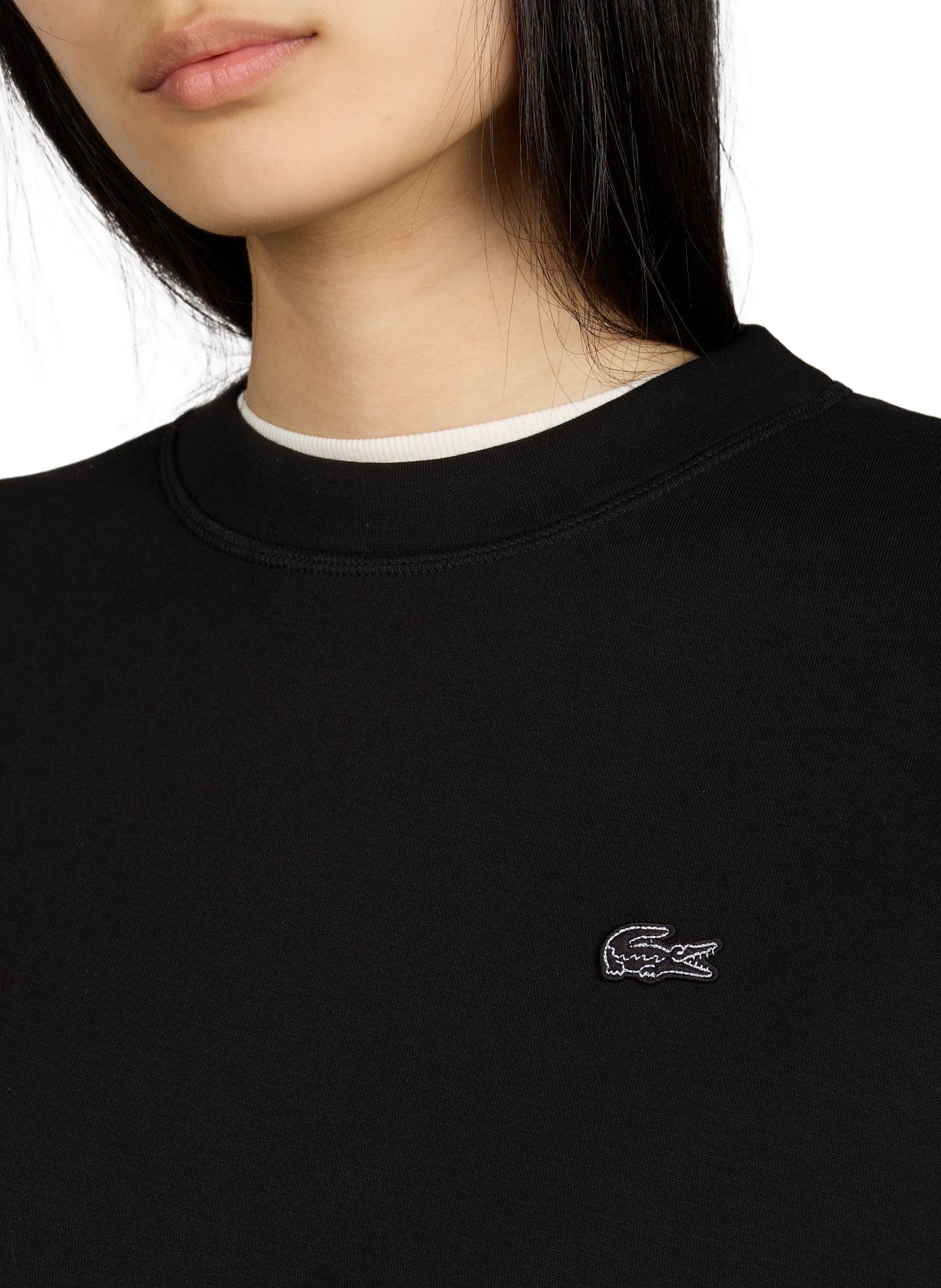 Sweatshirt en coton mélangé LACOSTE Noir