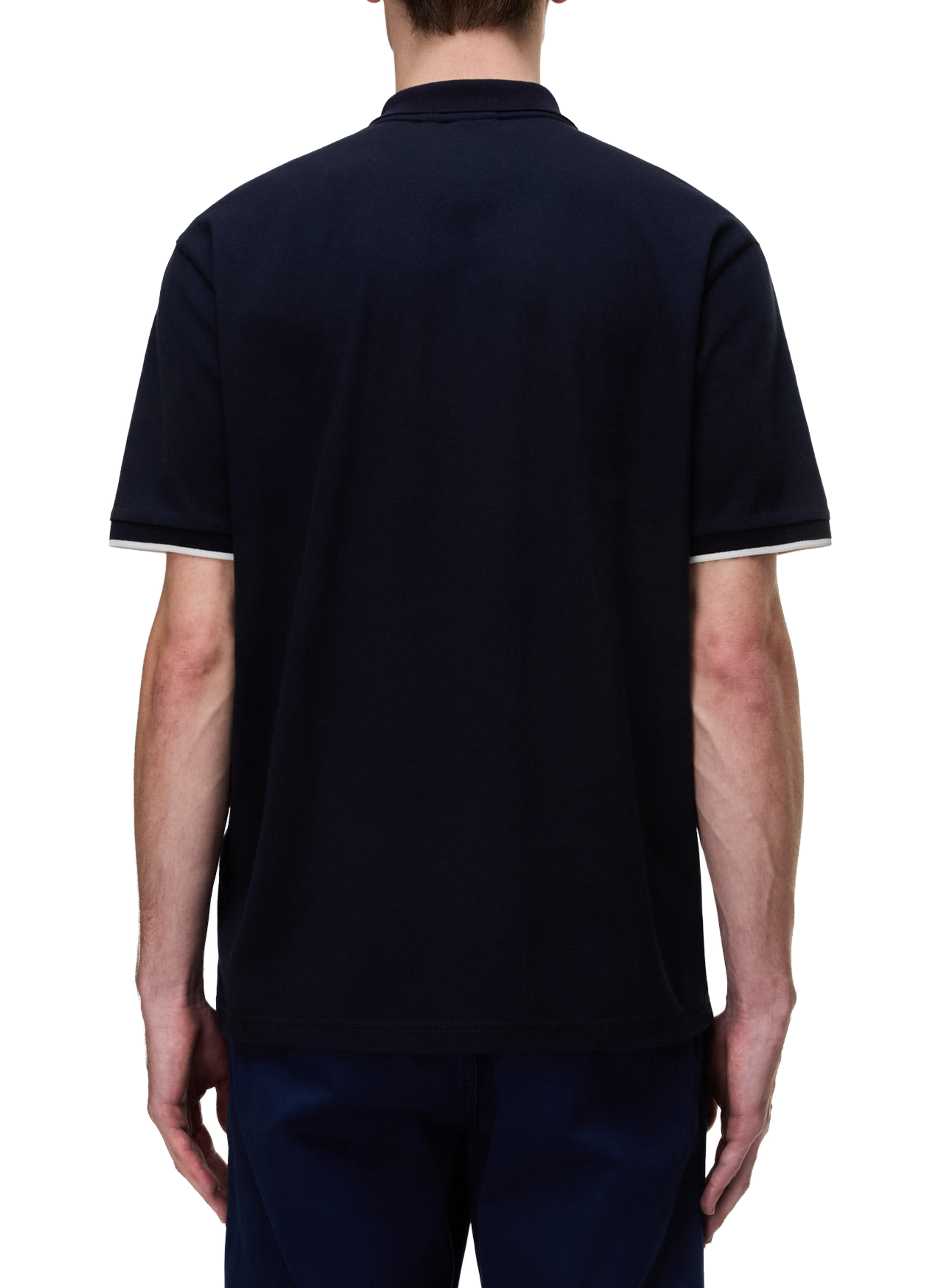 Polo droit à badge en coton  NAPAPIJRI Bleu