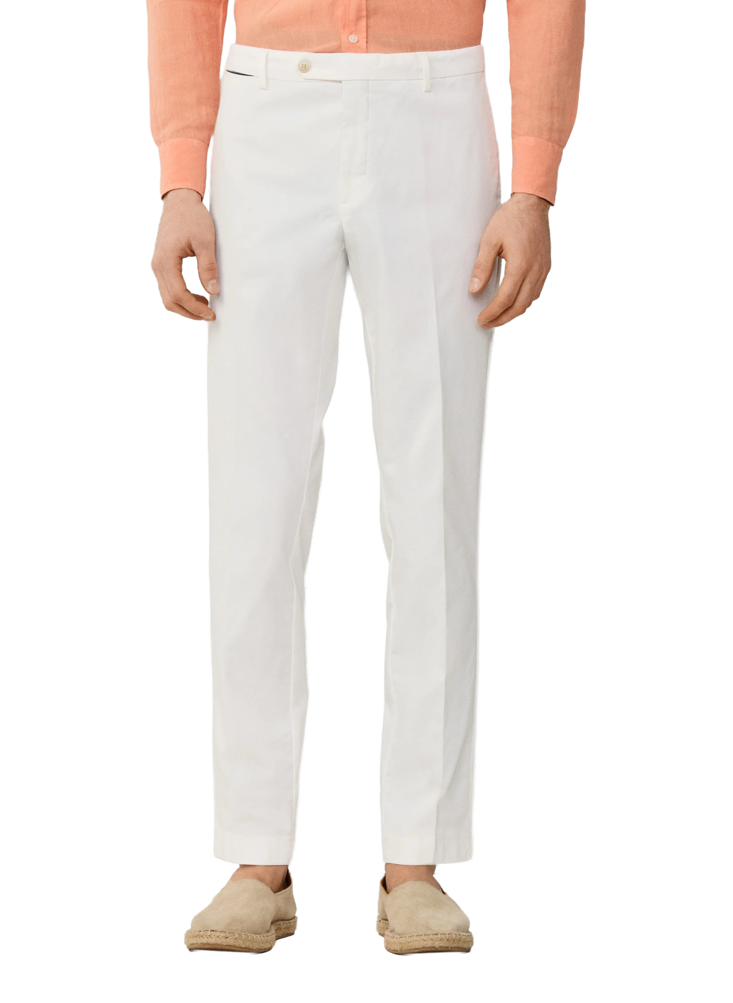 Kensington slim fit chino pants in stretch cotton HACKETT White
