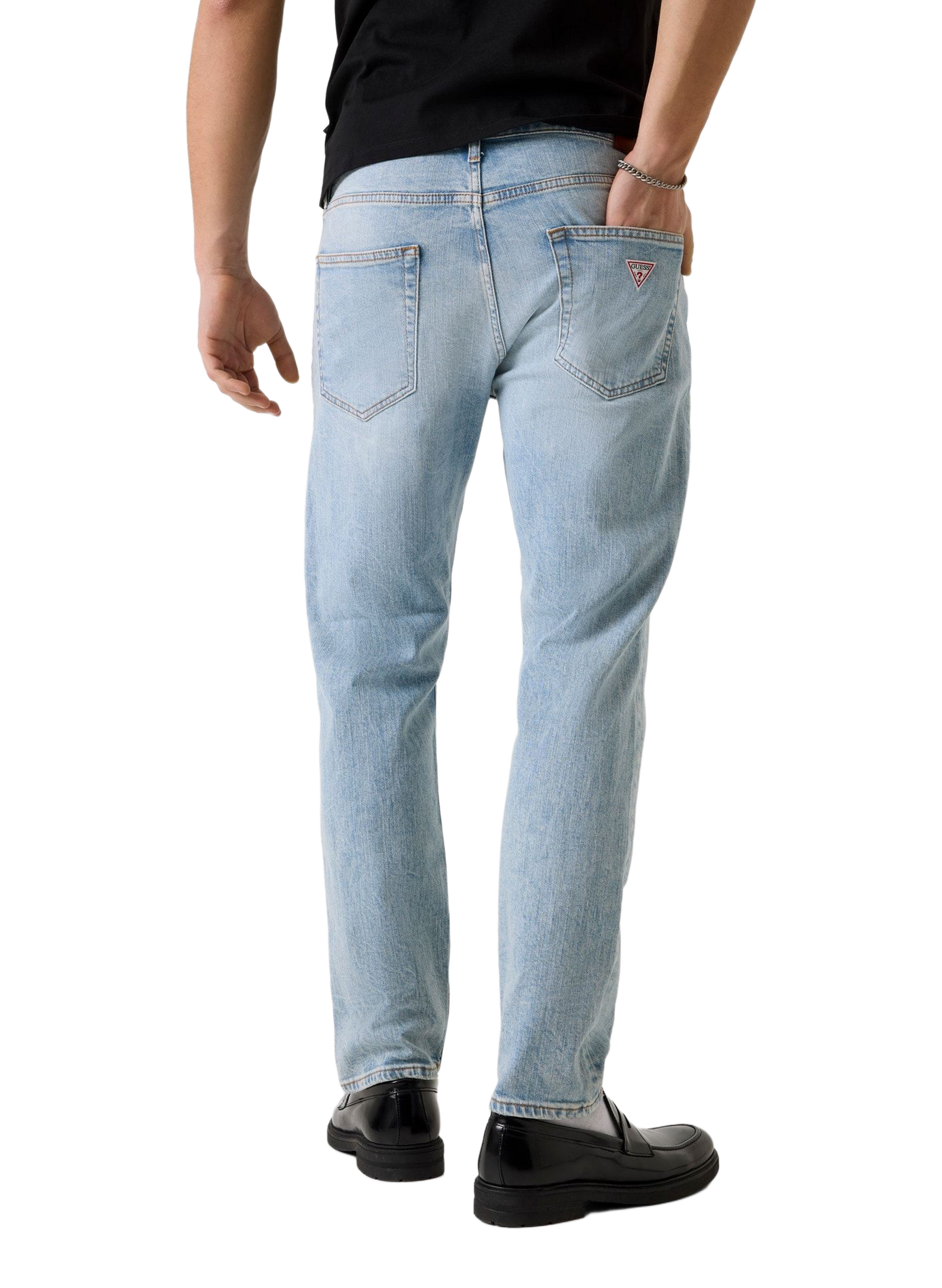 Cotton-blend jeans GUESS Blue