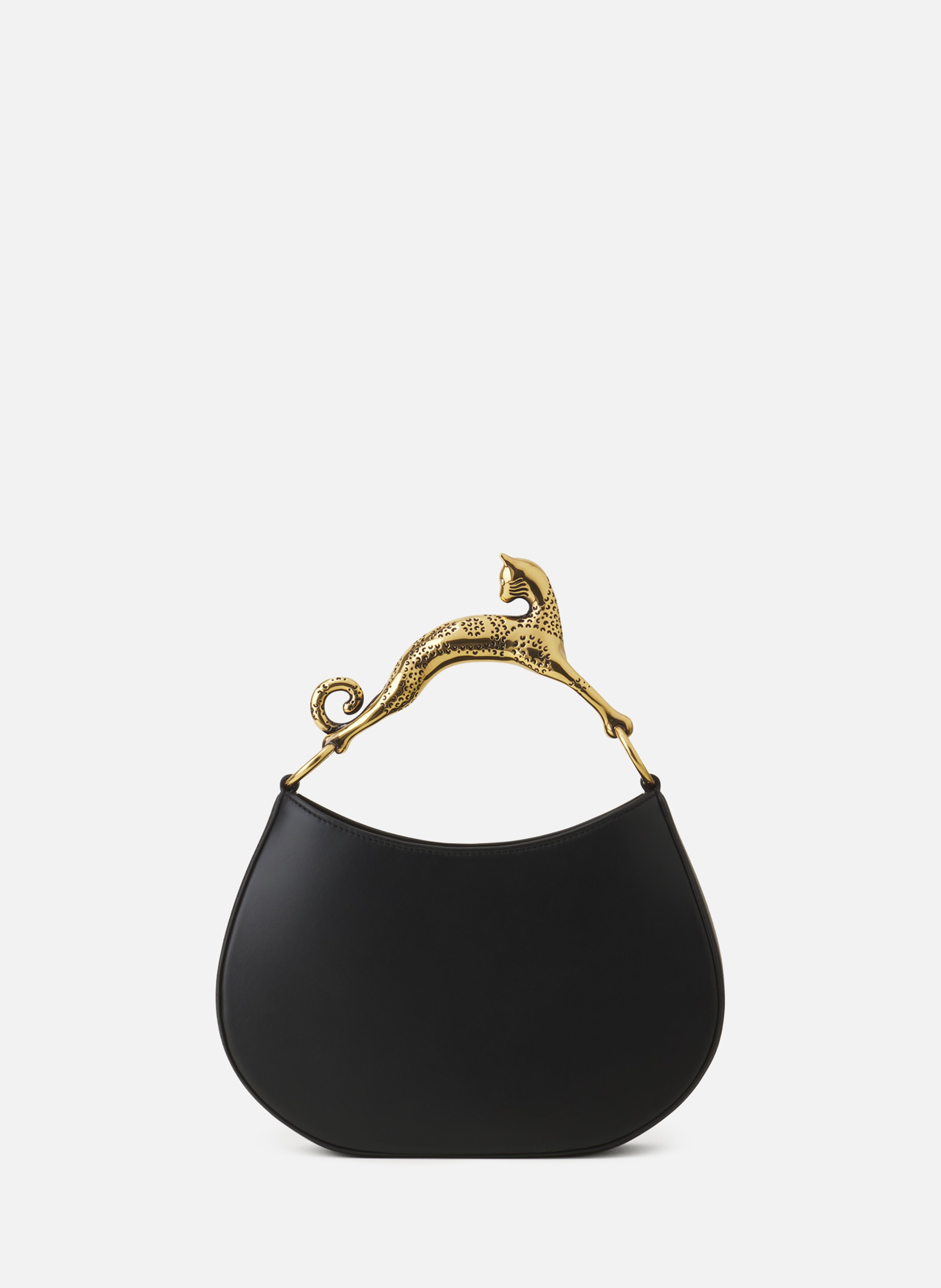 Sac hobo cat en cuir LANVIN Noir