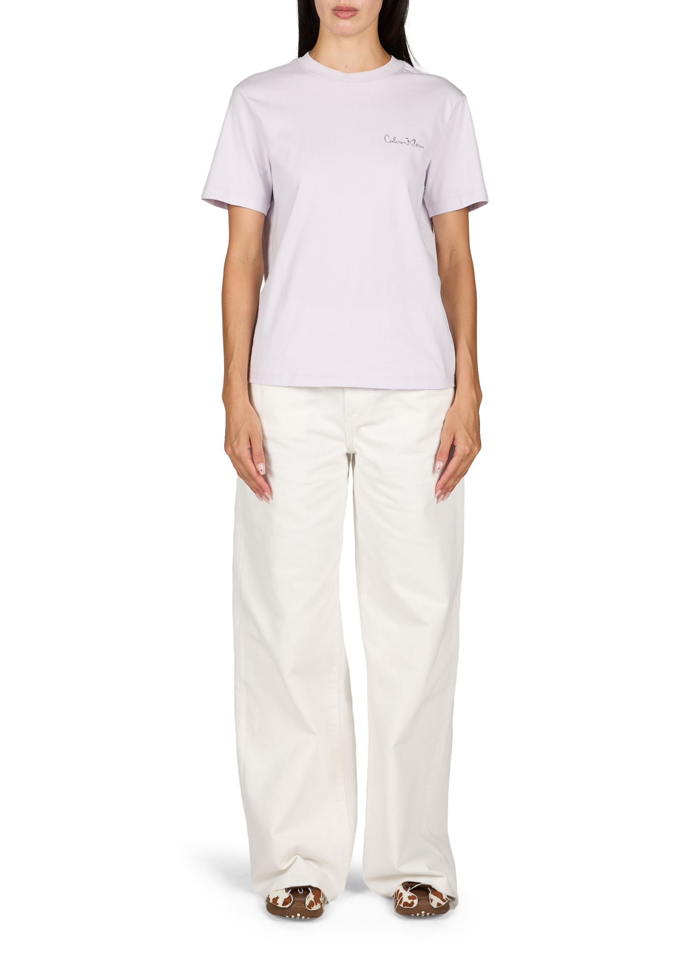 Plain cotton t-shirt CALVIN KLEIN Purple