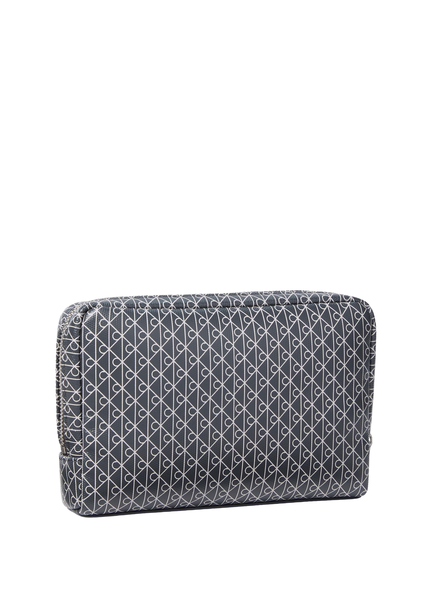 Zippered clutch with logo print CALVIN KLEIN Grey