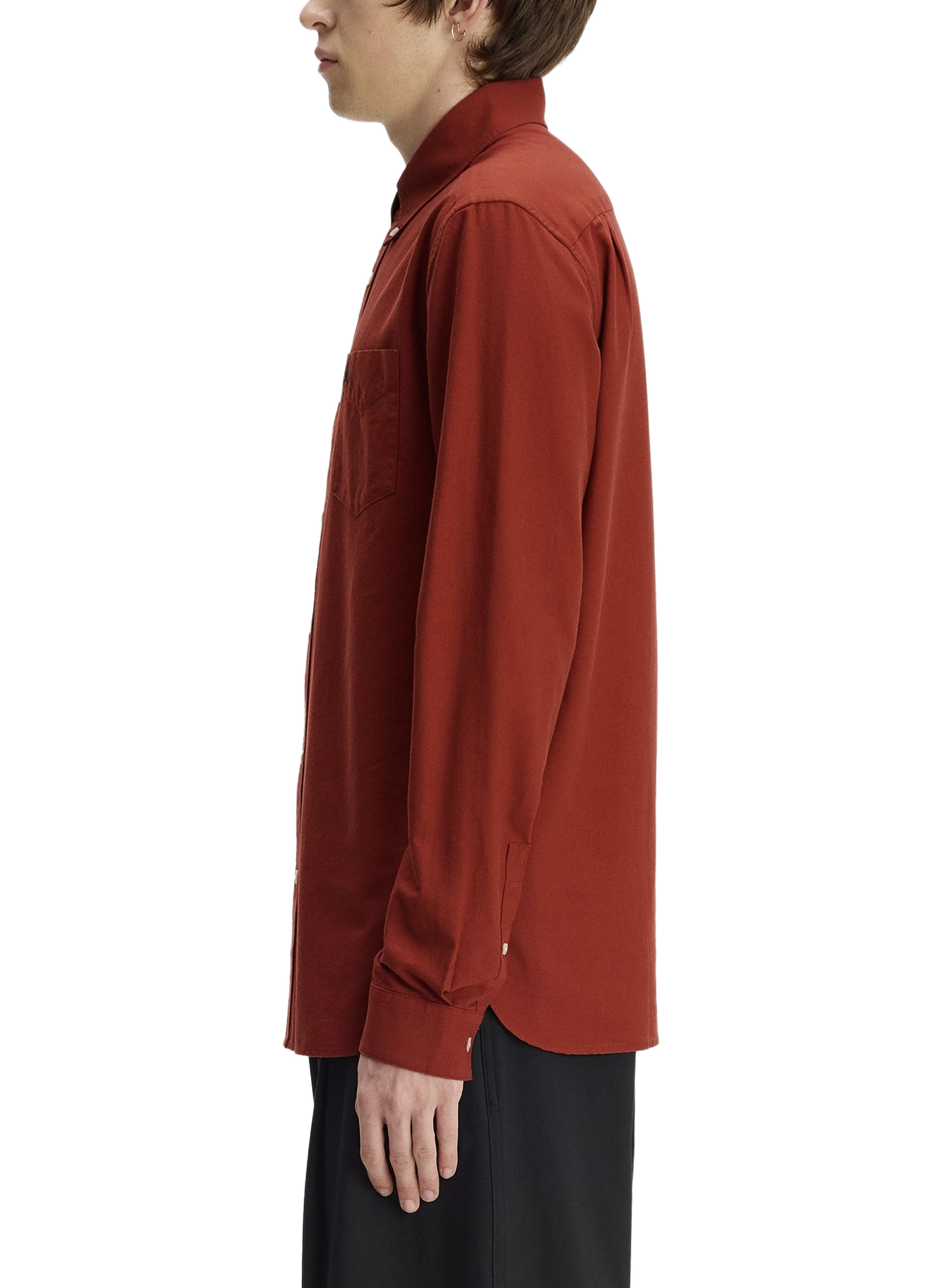 Chemise col américain en coton | Orange FRED PERRY Homme