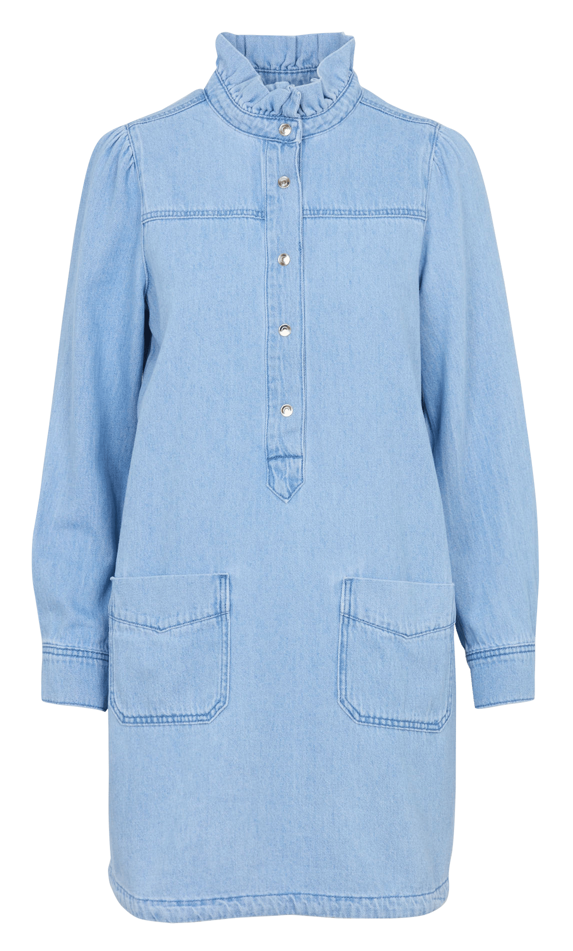Robe courte manches longues en jean blake MAISON 123 Bleu