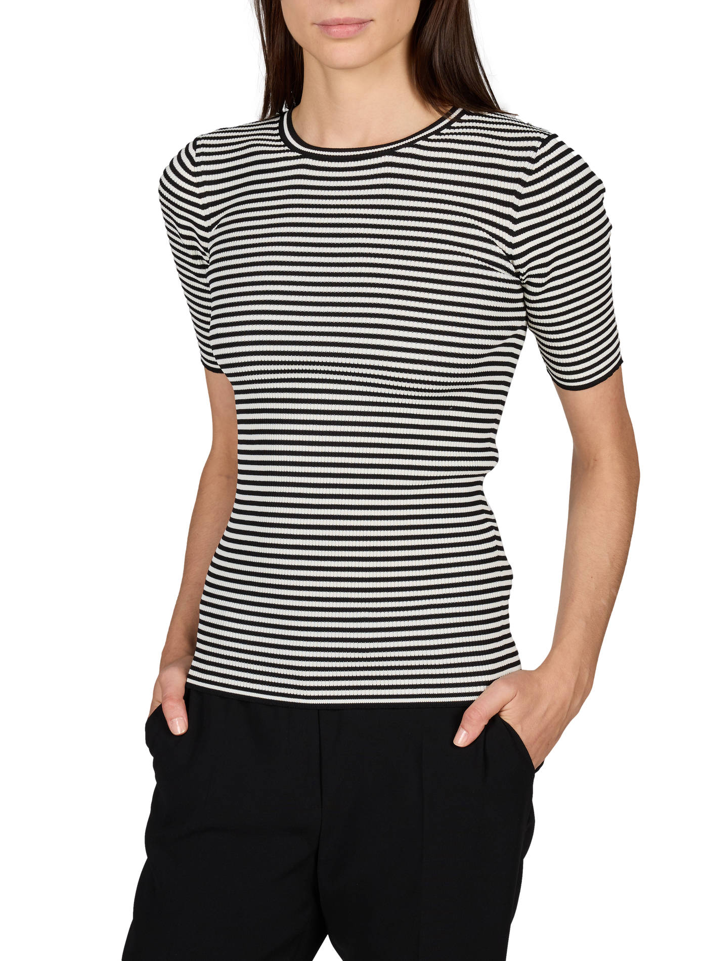 Fitted Striped T-shirt MAX MARA STUDIO Multicolour